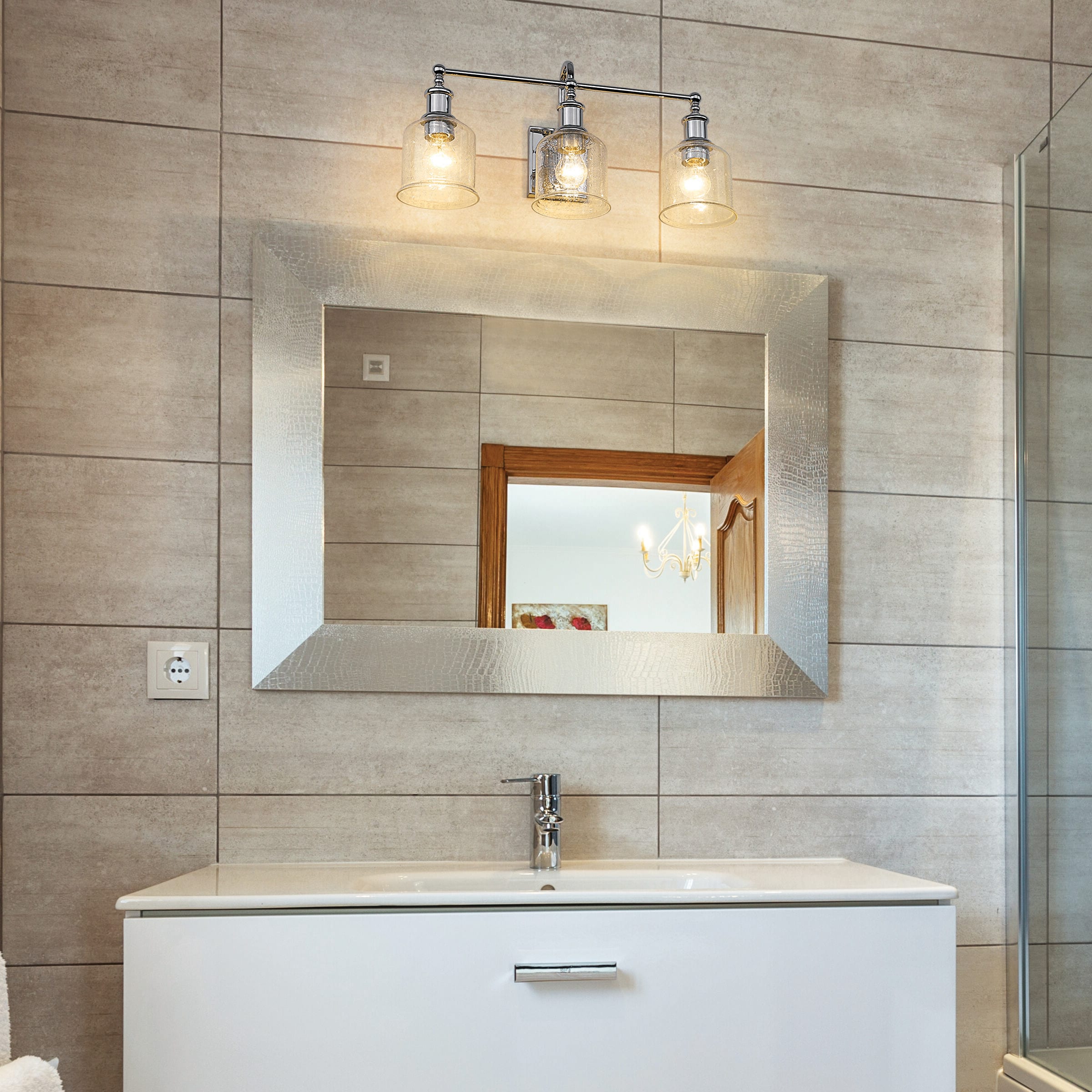 Z-Lite Bryant 24-in 3 Light Polished Chrome Industrial Bathroom Vanity light - Image 4