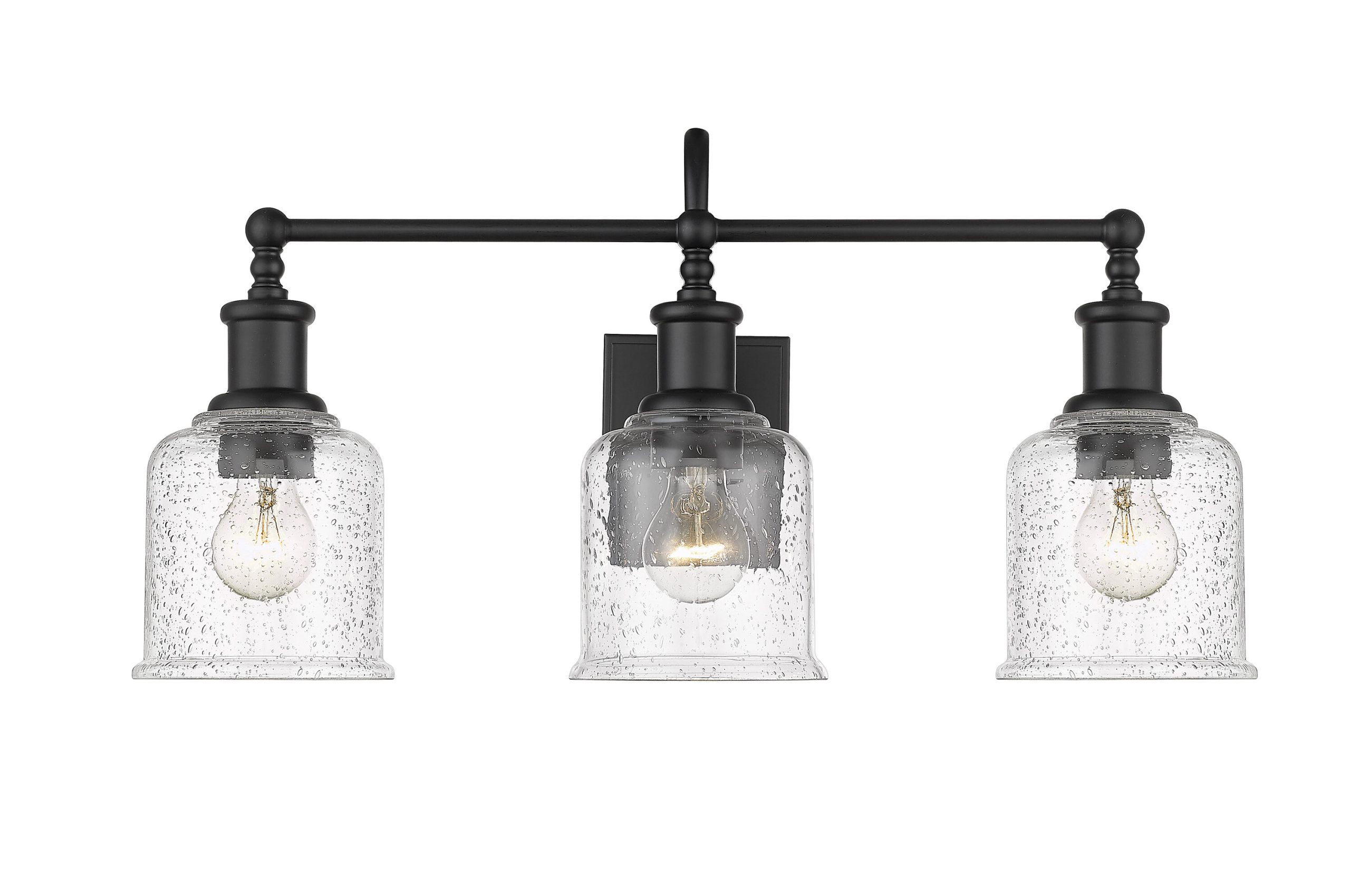 Z-Lite Bryant 24-in 3 Light Matte Black Industrial Bathroom Vanity light - Image 5