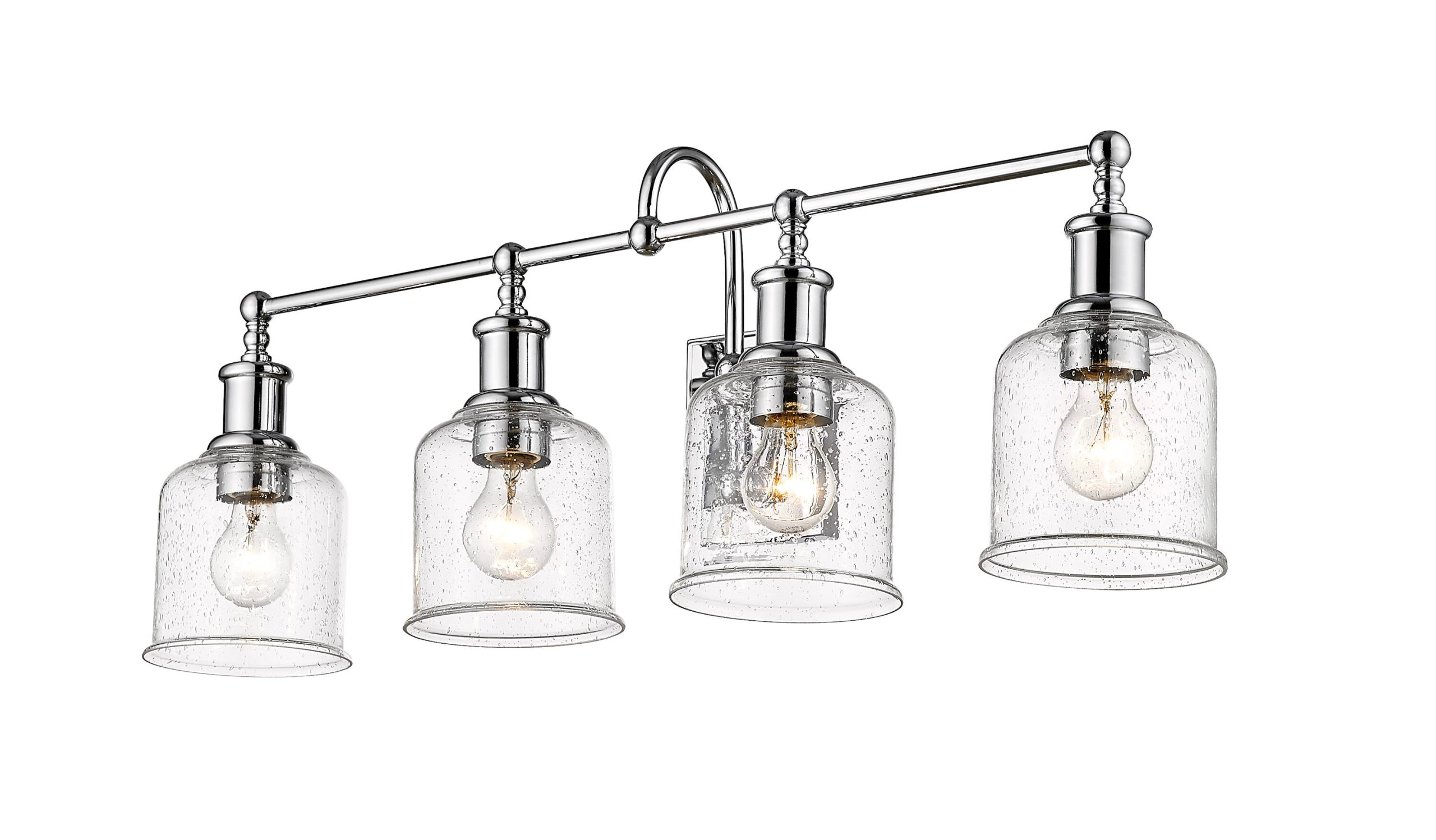 Z-Lite Bryant 32-in 4 Light Polished Chrome Industrial Bathroom Vanity light