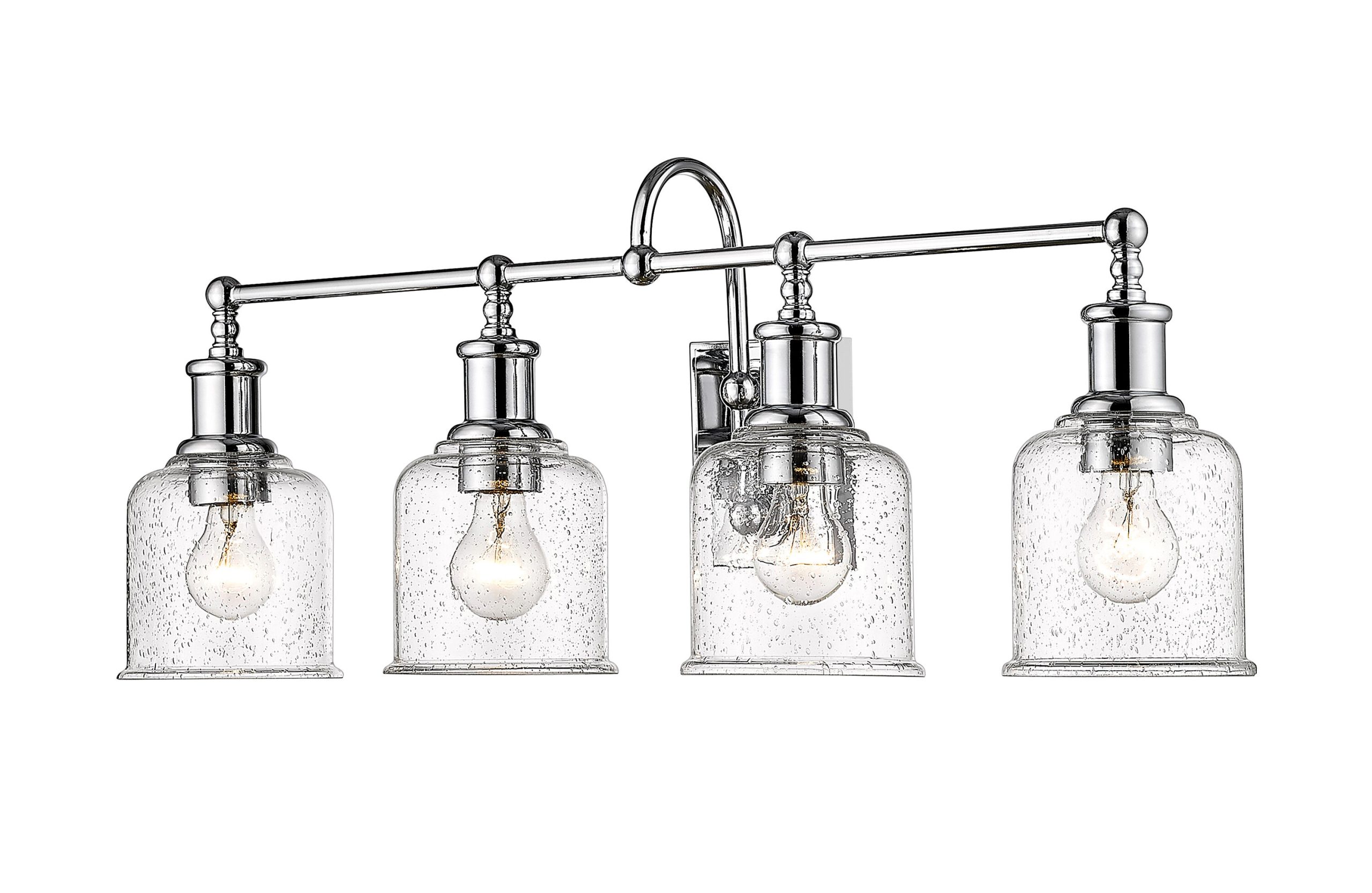 Z-Lite Bryant 32-in 4 Light Polished Chrome Industrial Bathroom Vanity light - Image 6