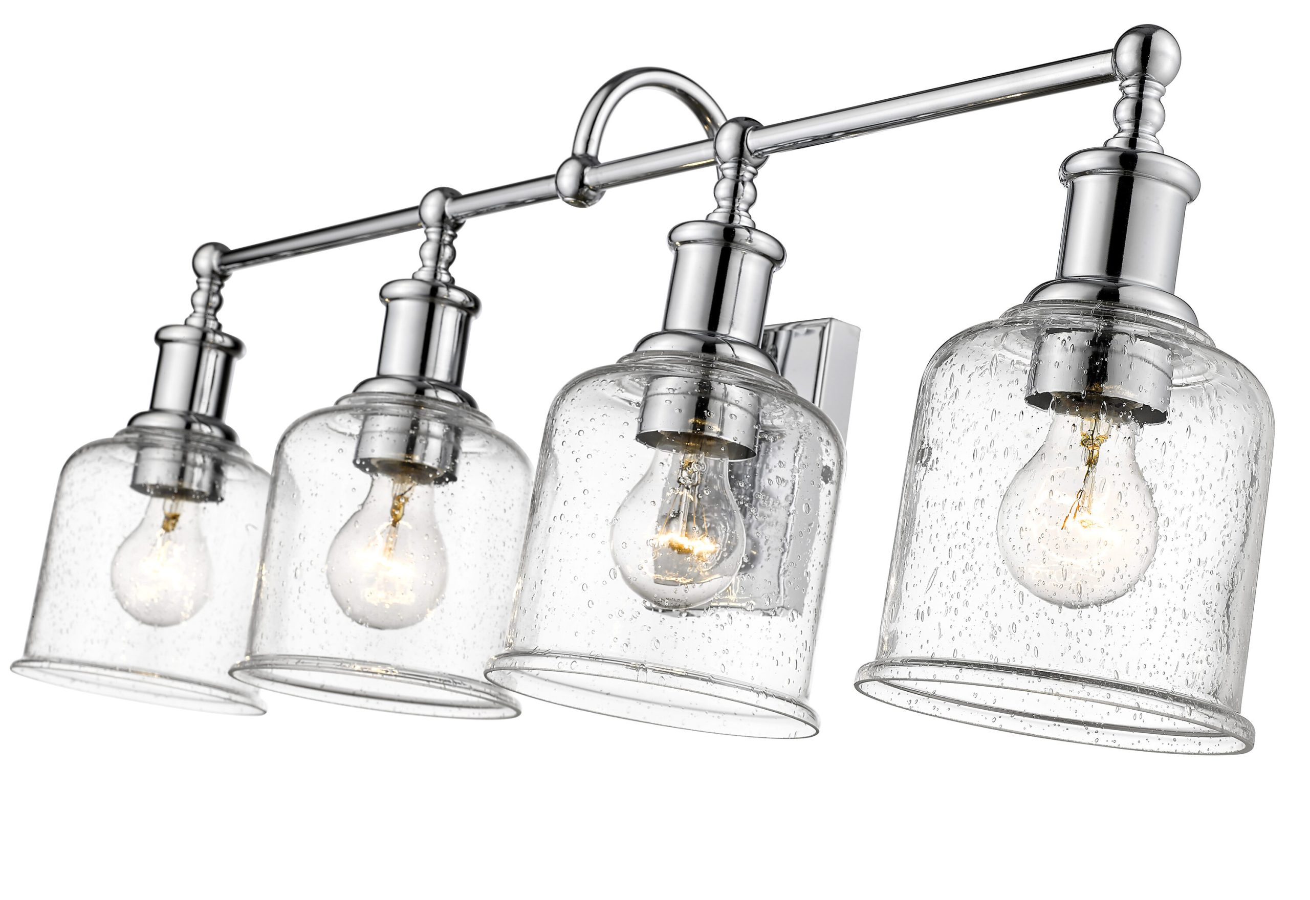 Z-Lite Bryant 32-in 4 Light Polished Chrome Industrial Bathroom Vanity light - Image 7
