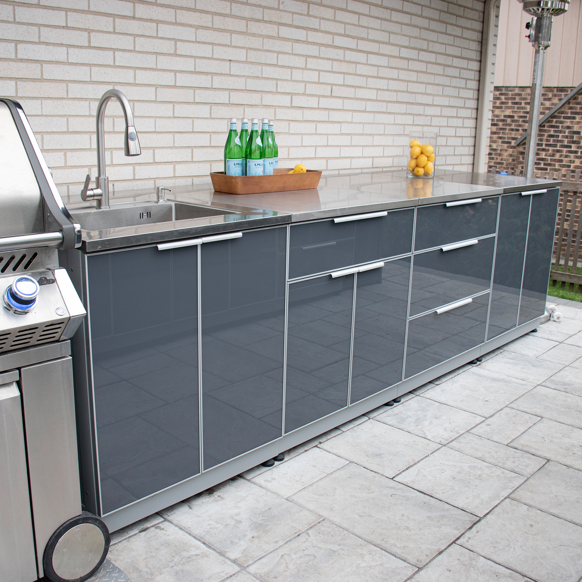Blue Sky Outdoor Living 30-in W Modular Outdoor Kitchen Countertop Stainless steel Slate Gray - Image 9