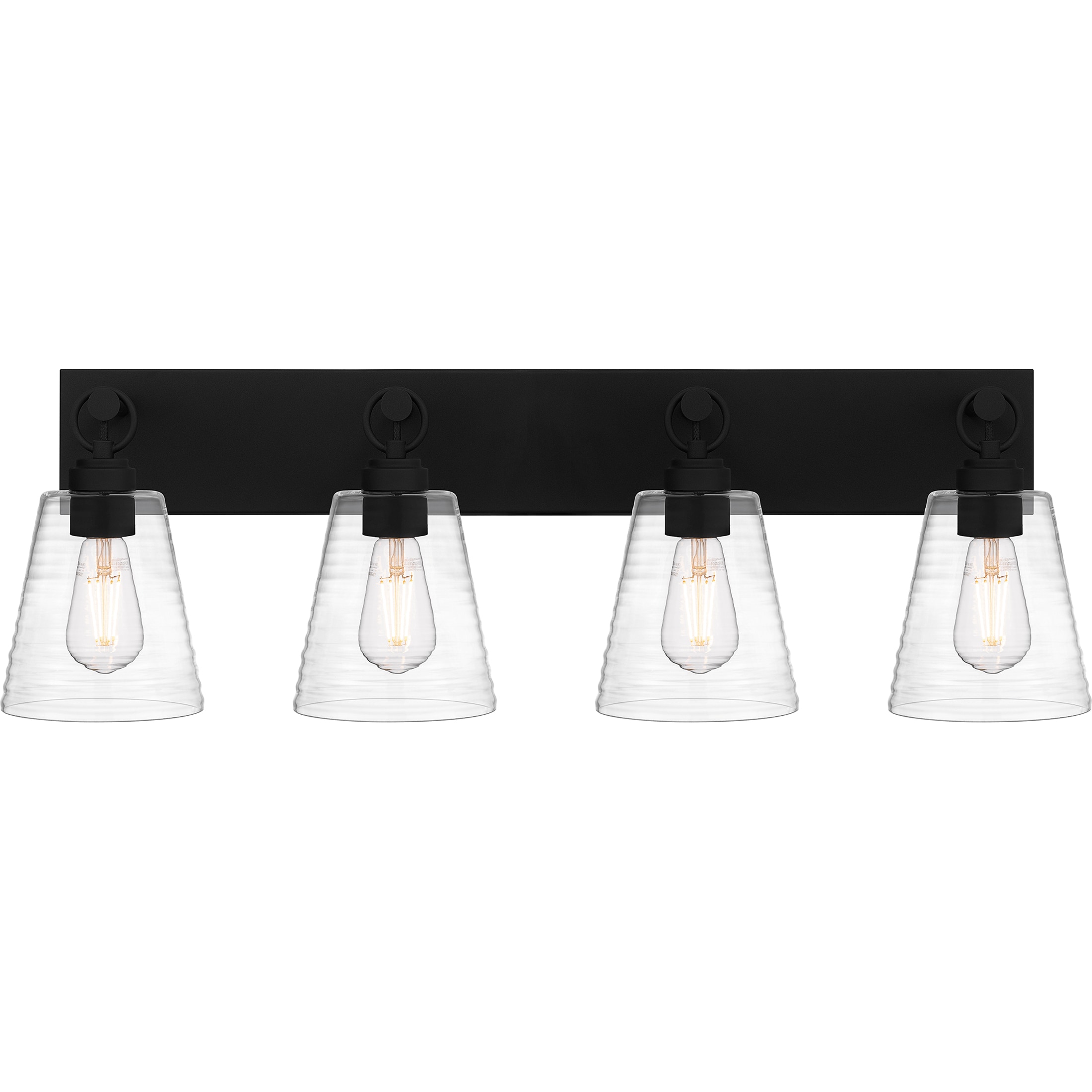 Quoizel Dacosta 33-in 4 Light Black Farmhouse Bathroom Vanity light