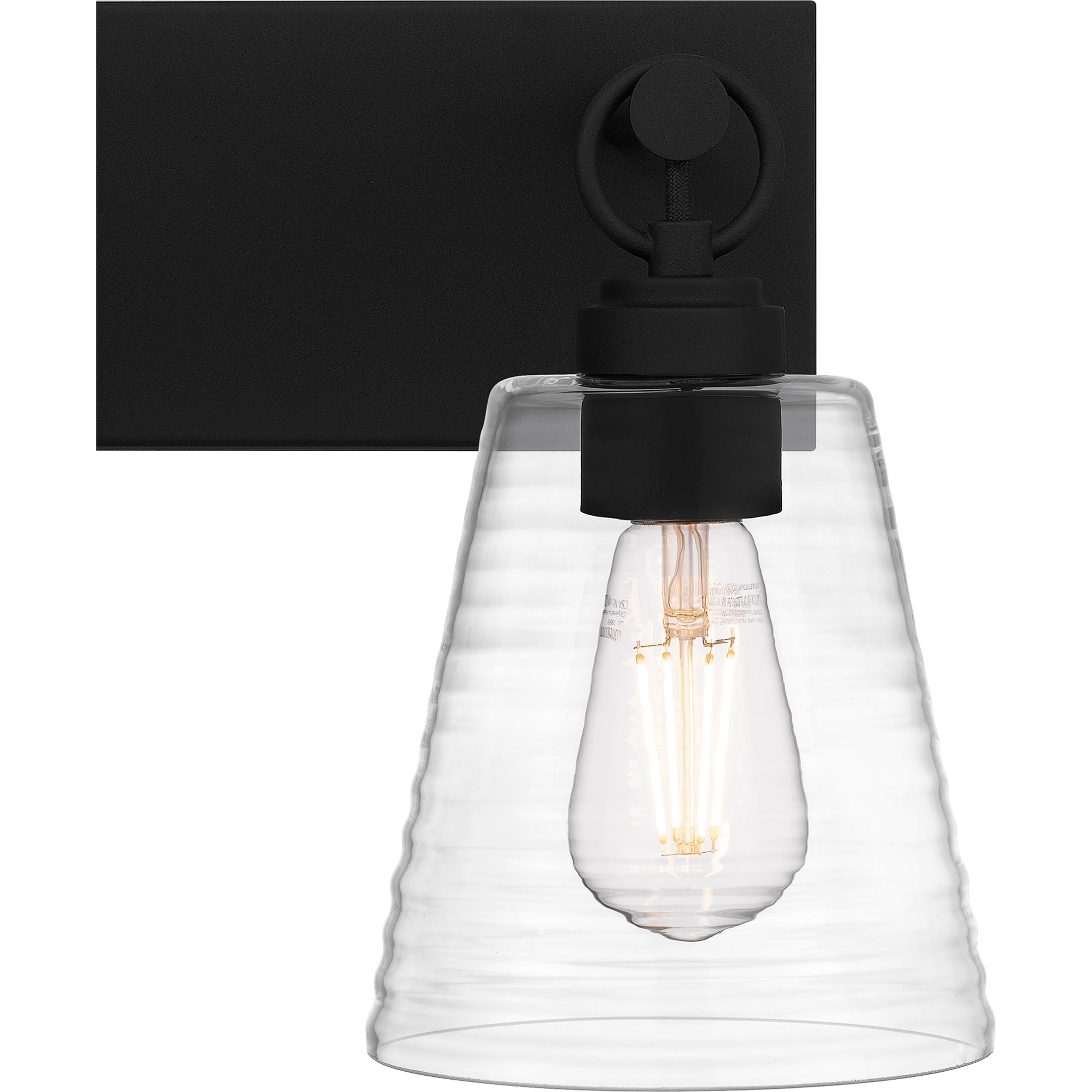 Quoizel Dacosta 33-in 4 Light Black Farmhouse Bathroom Vanity light - Image 4