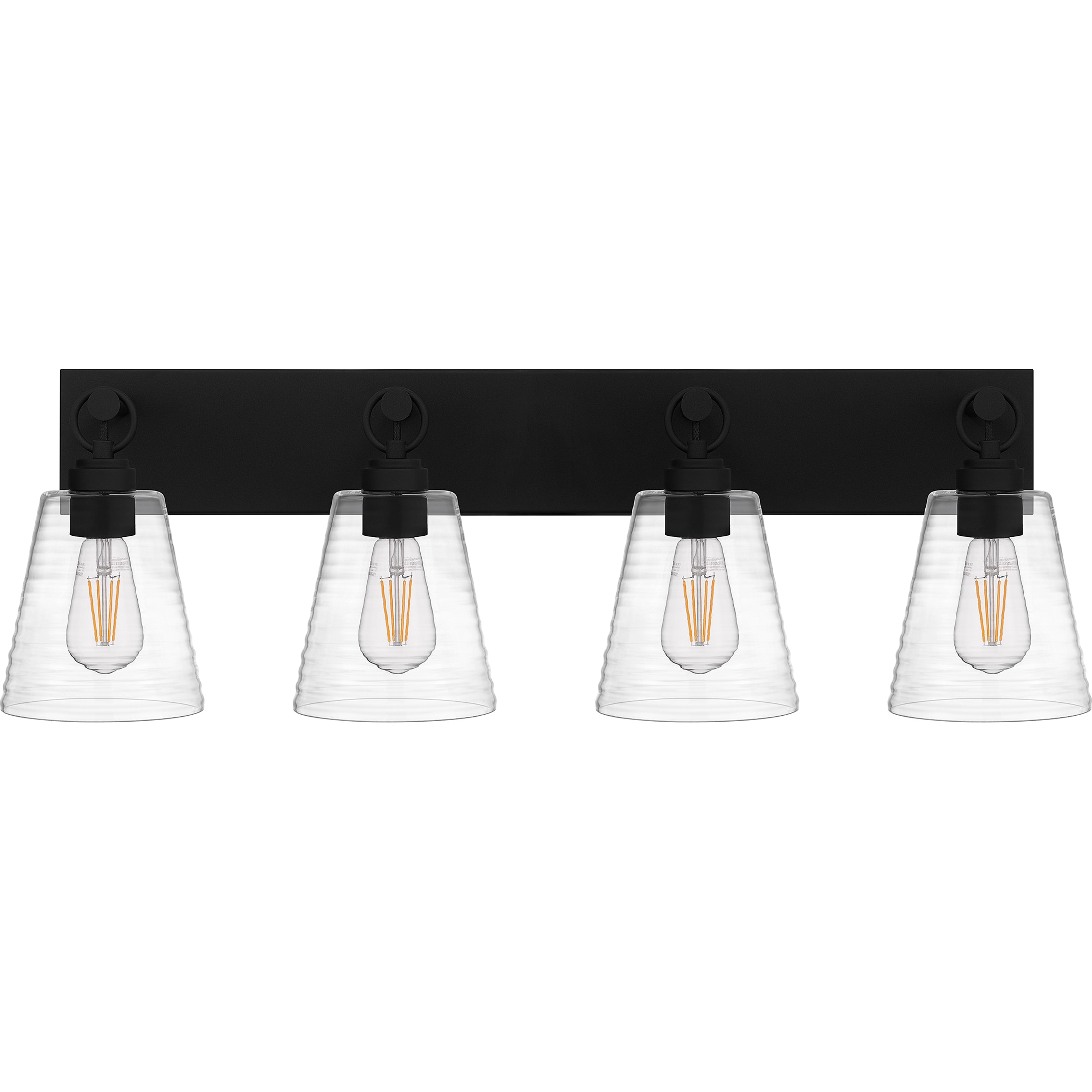 Quoizel Dacosta 33-in 4 Light Black Farmhouse Bathroom Vanity light - Image 7