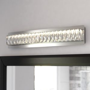 Cascadia Melrose 26-in 1 Light Polished Clear Integrated LED Glam Bathroom Vanity light