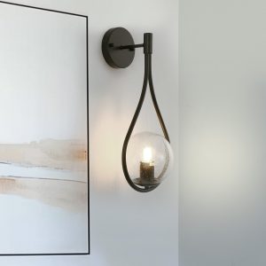 YANSUN 7.9-in 1 Light Black Vintage Vanity light