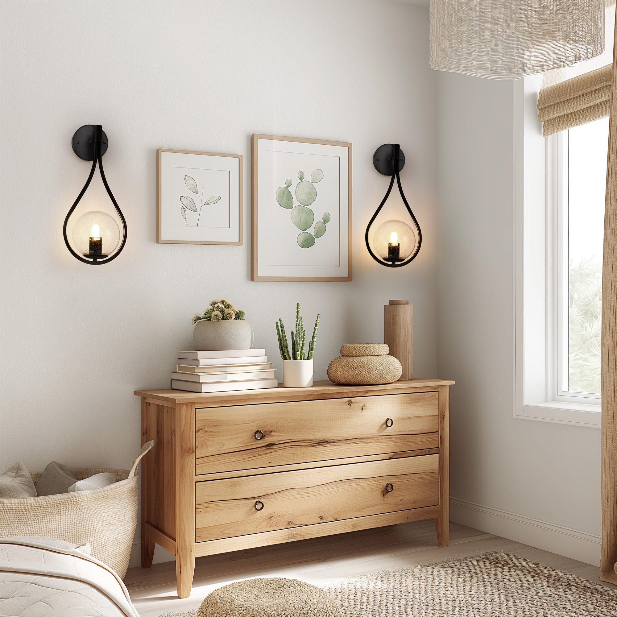 YANSUN 7.9-in 1 Light Black Vintage Vanity light - Image 2
