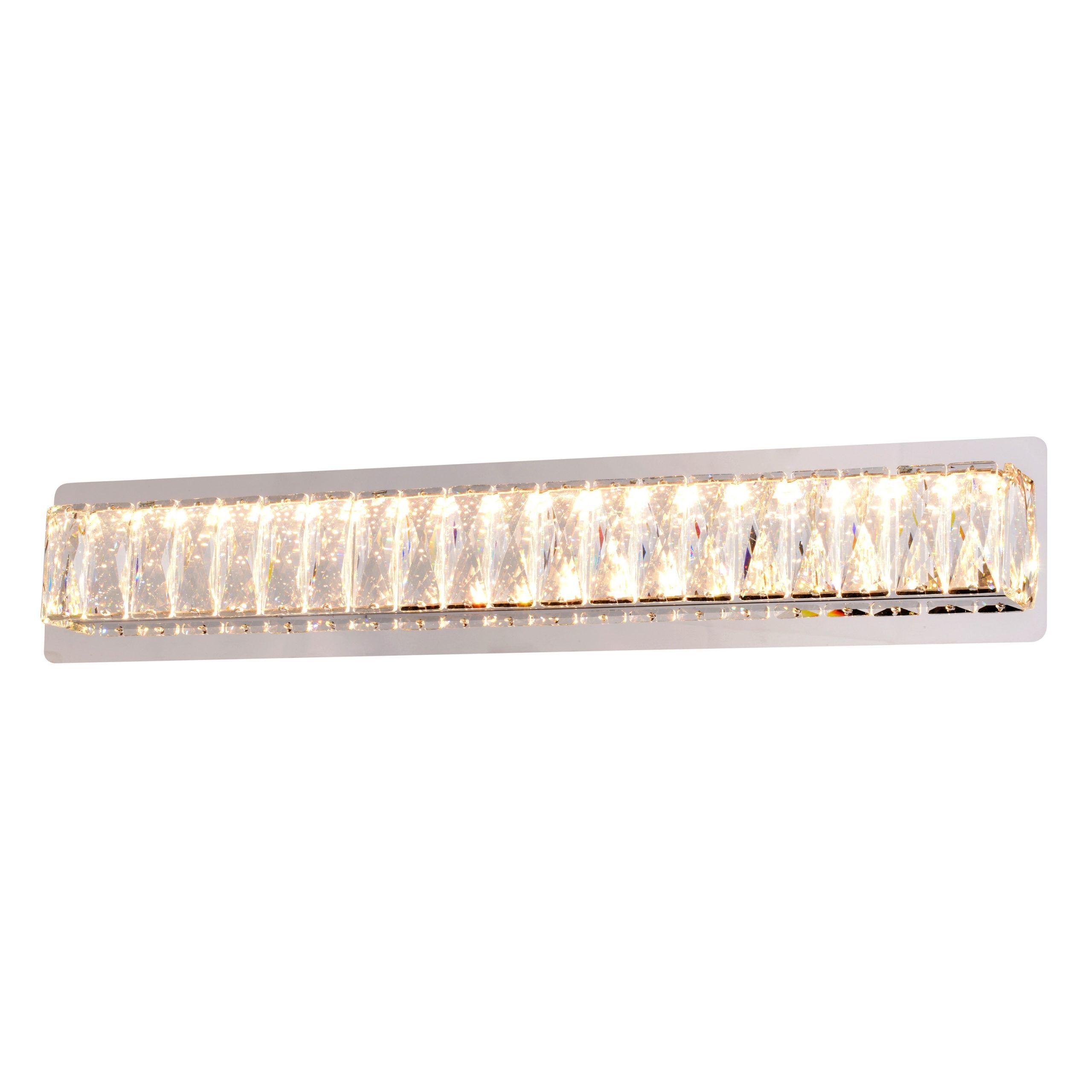 Cascadia Melrose 26-in 1 Light Polished Clear Integrated LED Glam Bathroom Vanity light - Image 9