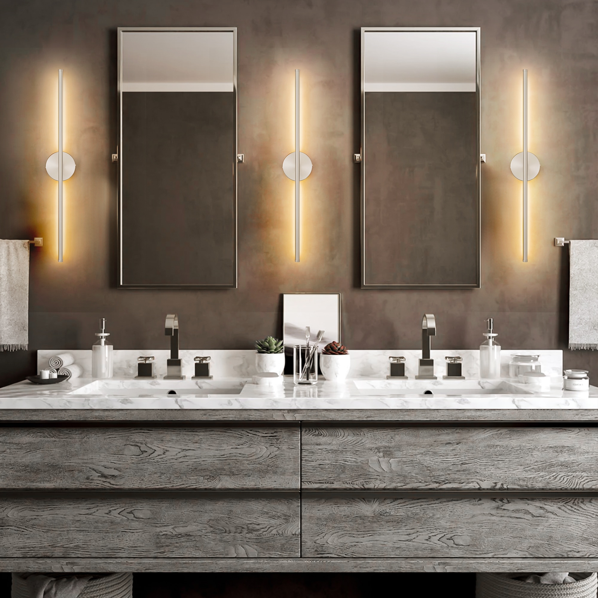 Rennnsan Aidan 1 -Light Chrome Hardwired Damp rated LED Wall Sconce - Image 5