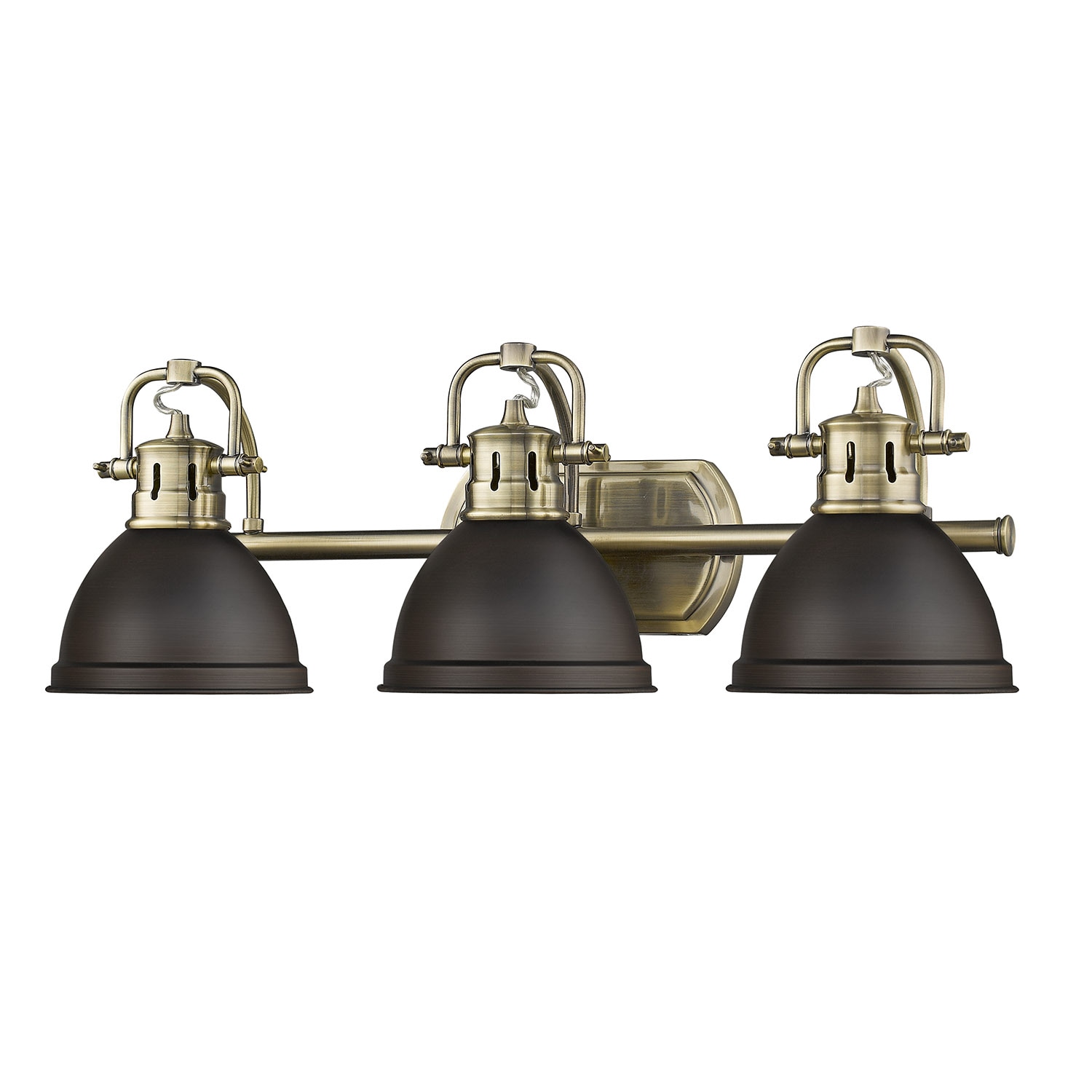 Golden Lighting Duncan 24.5-in 3 Light Brushed Brass Transitional Bathroom Vanity light - Image 5
