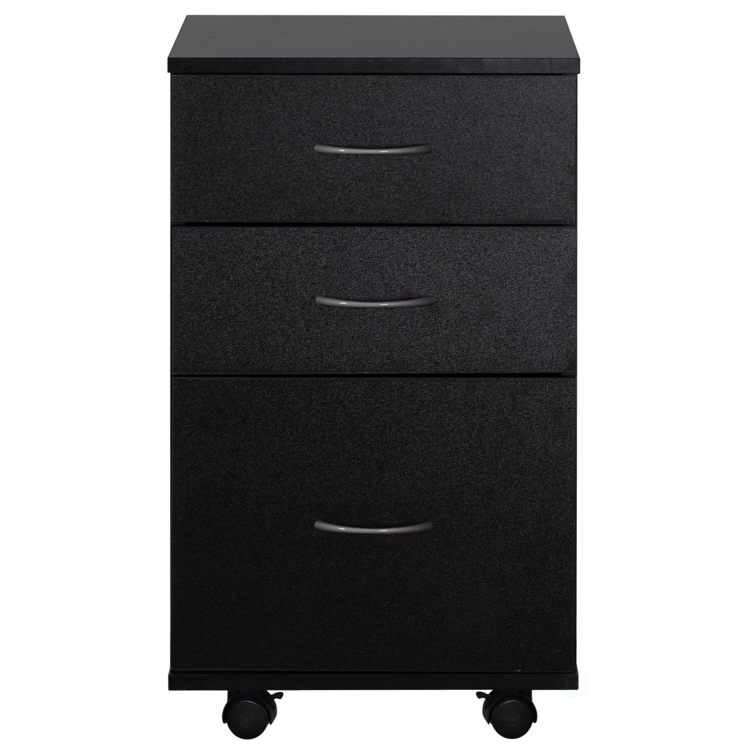 Basicwise Black 3 -Drawer 15-in File Cabinet - Image 7