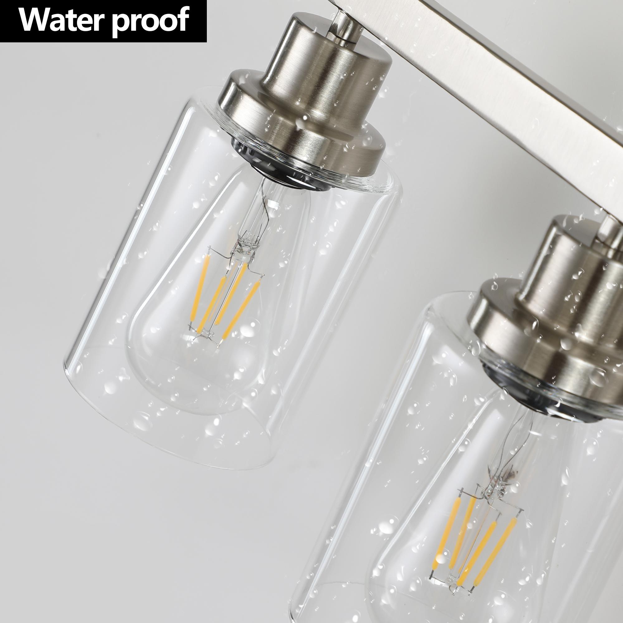 Bayfeve Retro Elegance 31.1-in 5 Light Brushed Nickel Vintage Bathroom Vanity light - Image 10