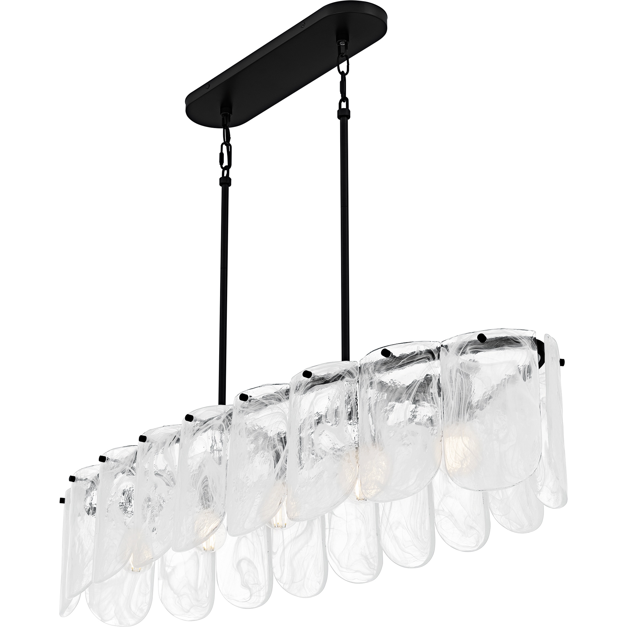 Quoizel Cassidy 5 -Light Matte Black Frosted glass Steel Chandelier - Image 8