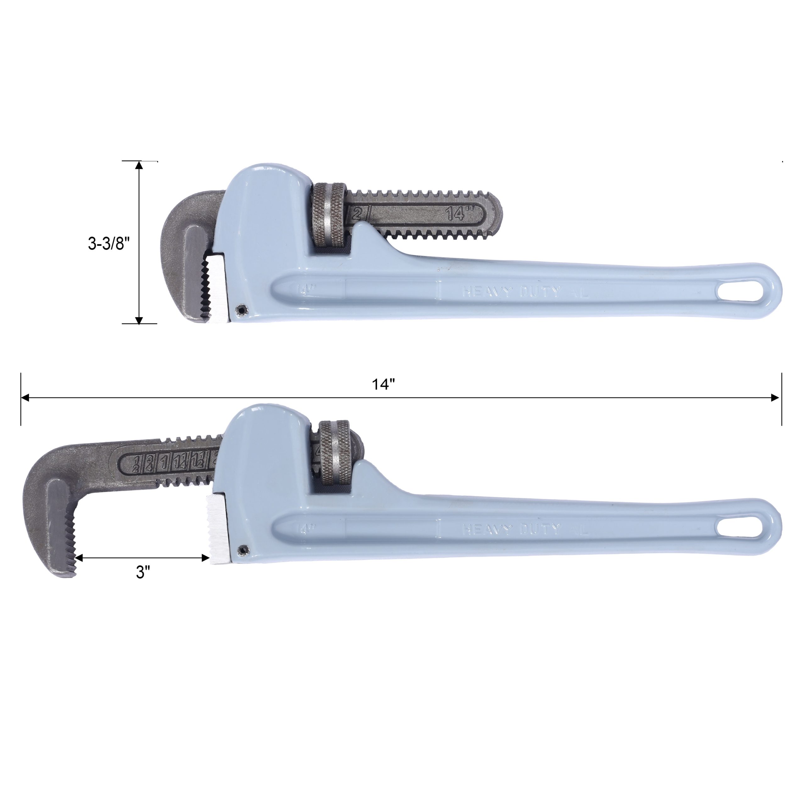 Siavonce 3 -Piece 24-in Aluminum Pipe Wrench Set - Image 6