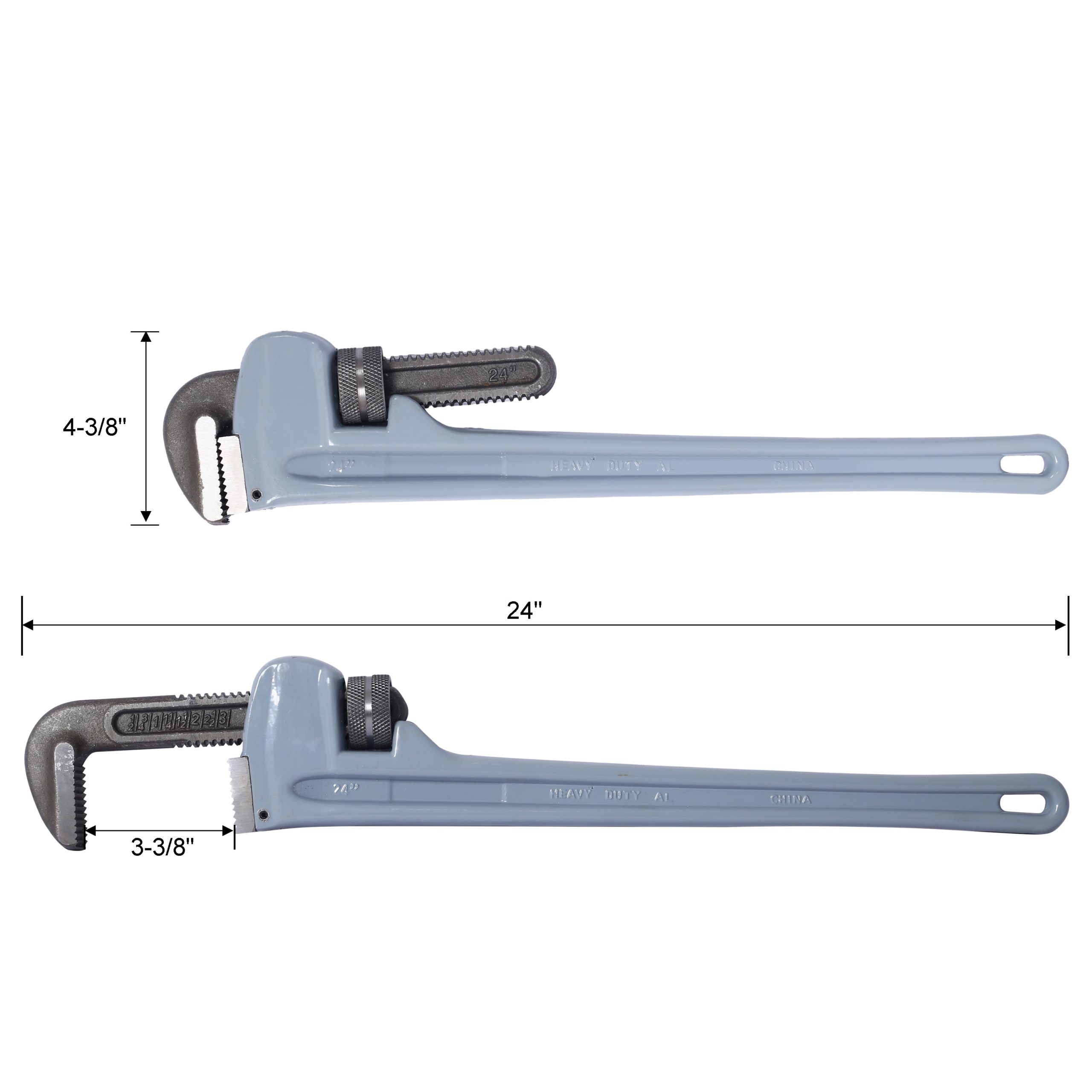 Siavonce 3 -Piece 24-in Aluminum Pipe Wrench Set - Image 8