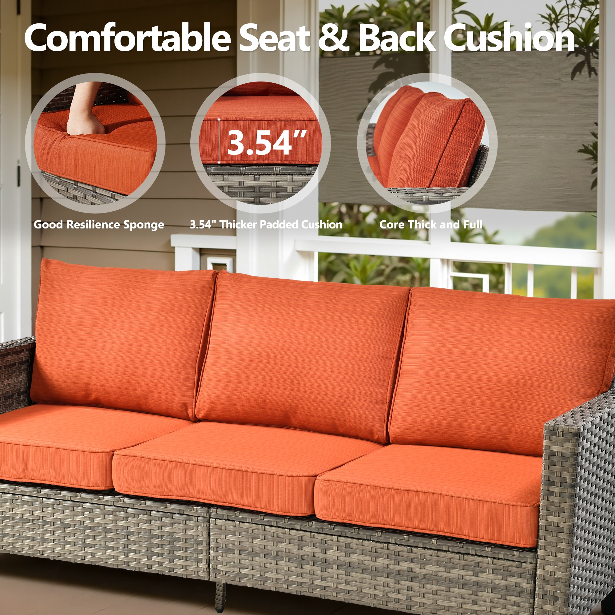 ALTRIGUS ALGRSGNC 9 -Piece Wicker Orange Patio Conversation Set - Image 9