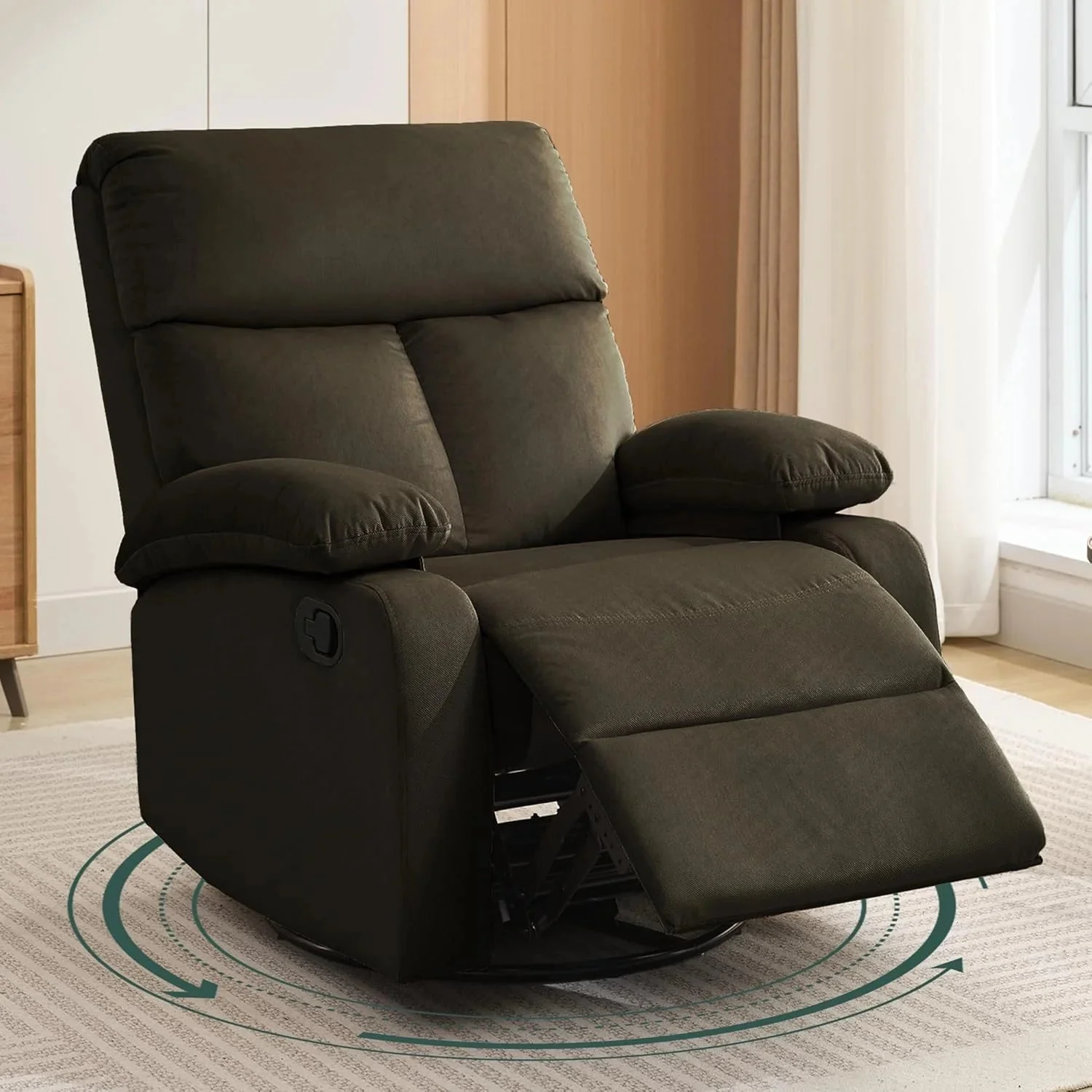 Small Swivel Rocker Recliner Chair for Compact Spaces - Image 23