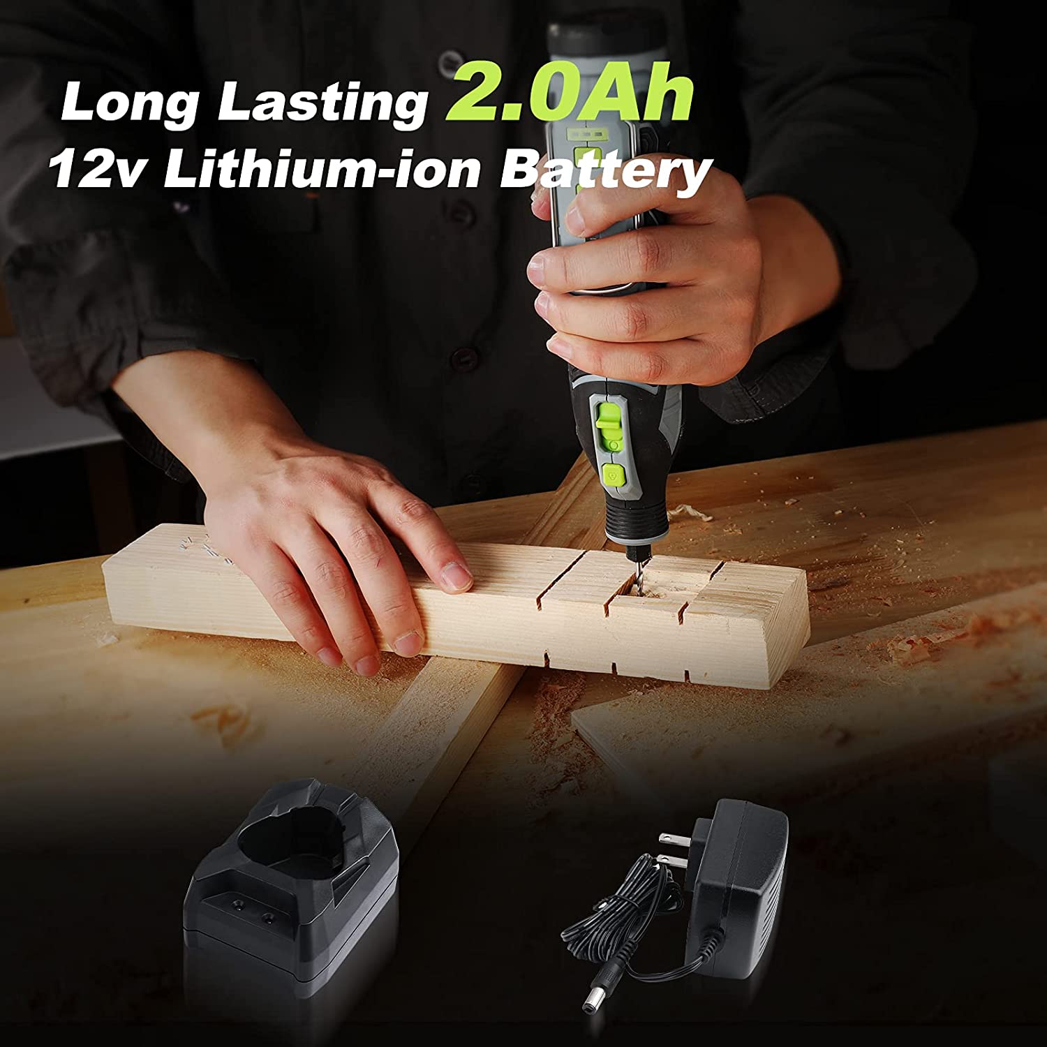WORKPRO 12V Cordless Rotary Tool Kit for Handmade and DIY - Image 4