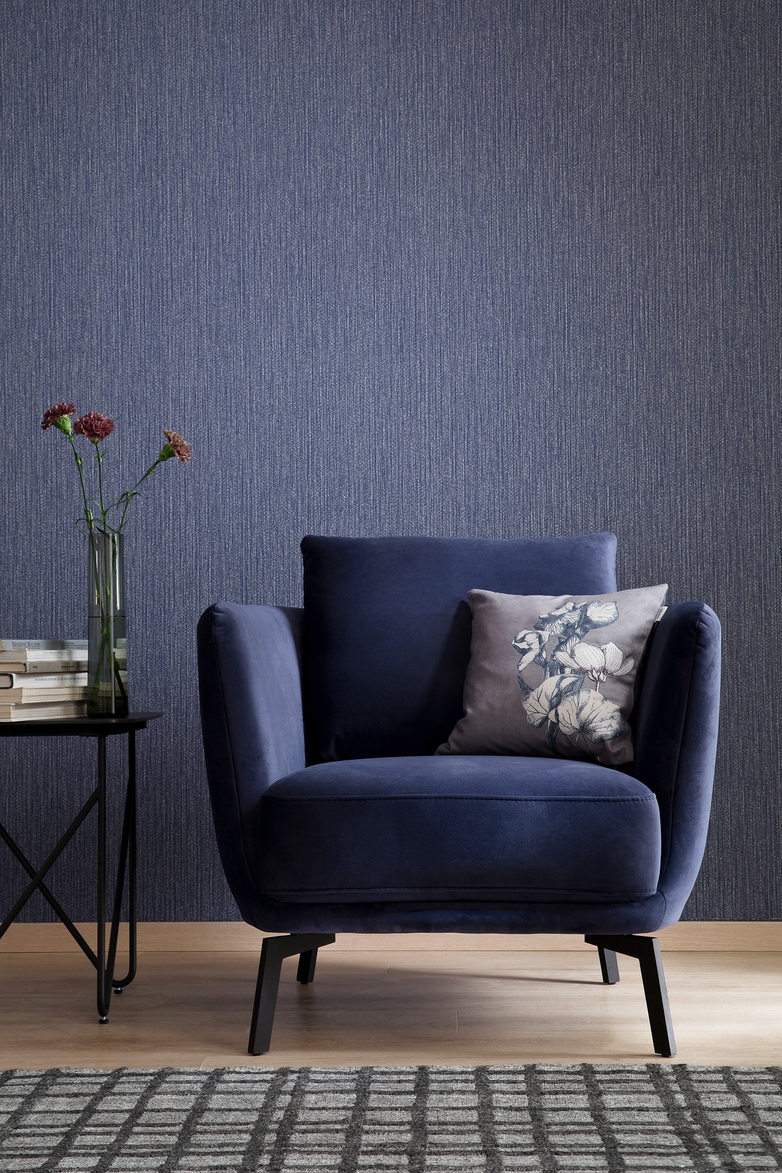 Galerie The New Textures Vertical Weave Blue Wallpaper NT32741 - Image 3