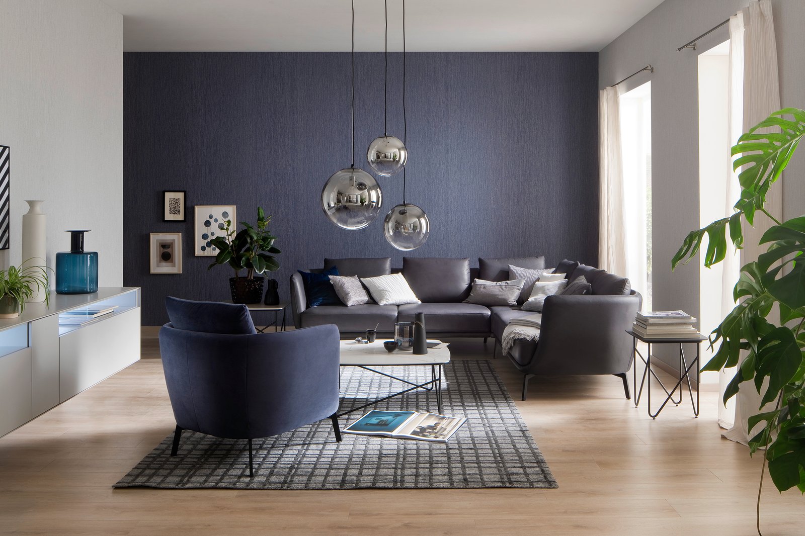 Galerie The New Textures Vertical Weave Blue Wallpaper NT32741 - Image 5
