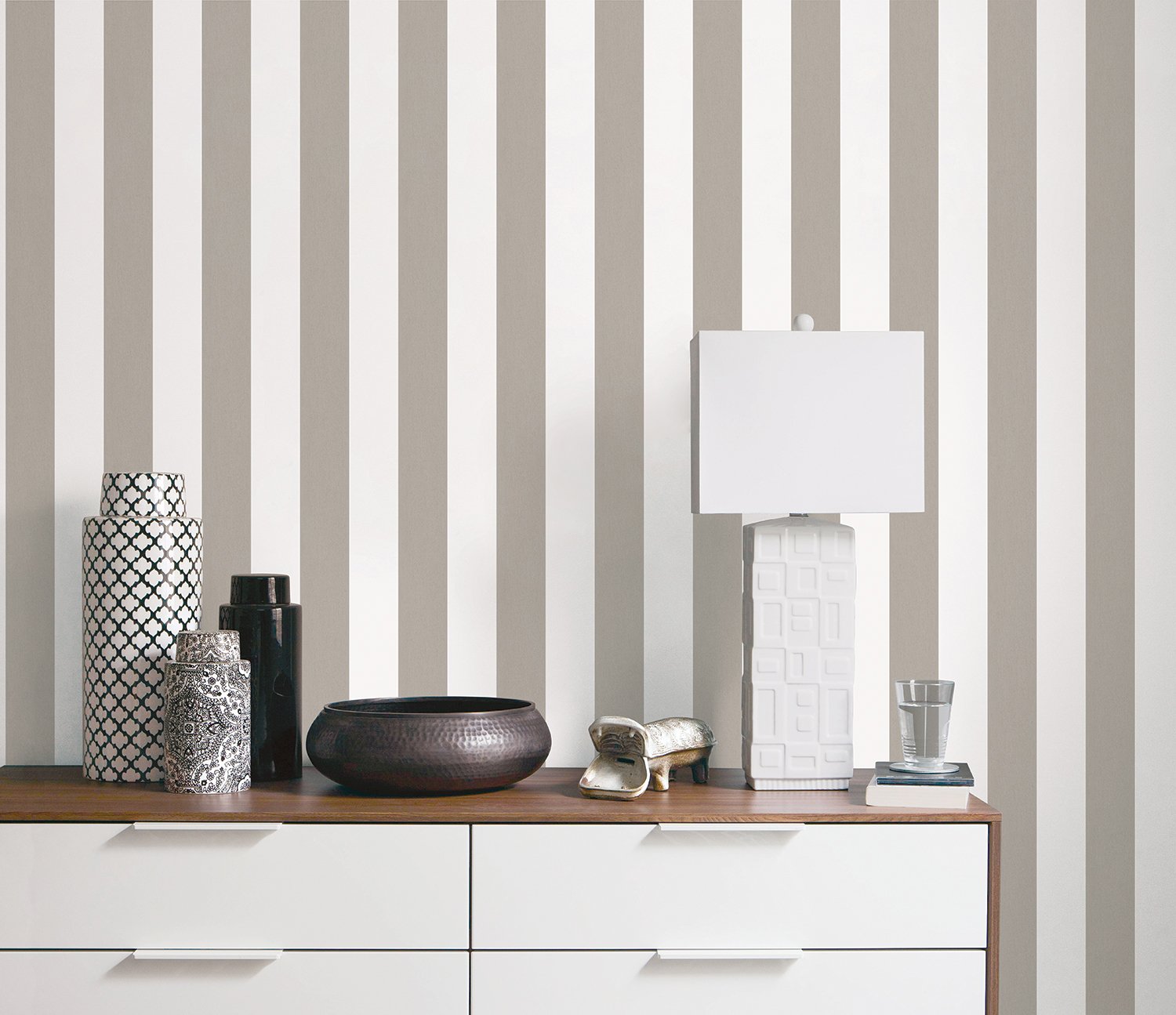 Galerie Smart Stripes 3 Stripe Silver Grey Wallpaper G67586 - Image 3