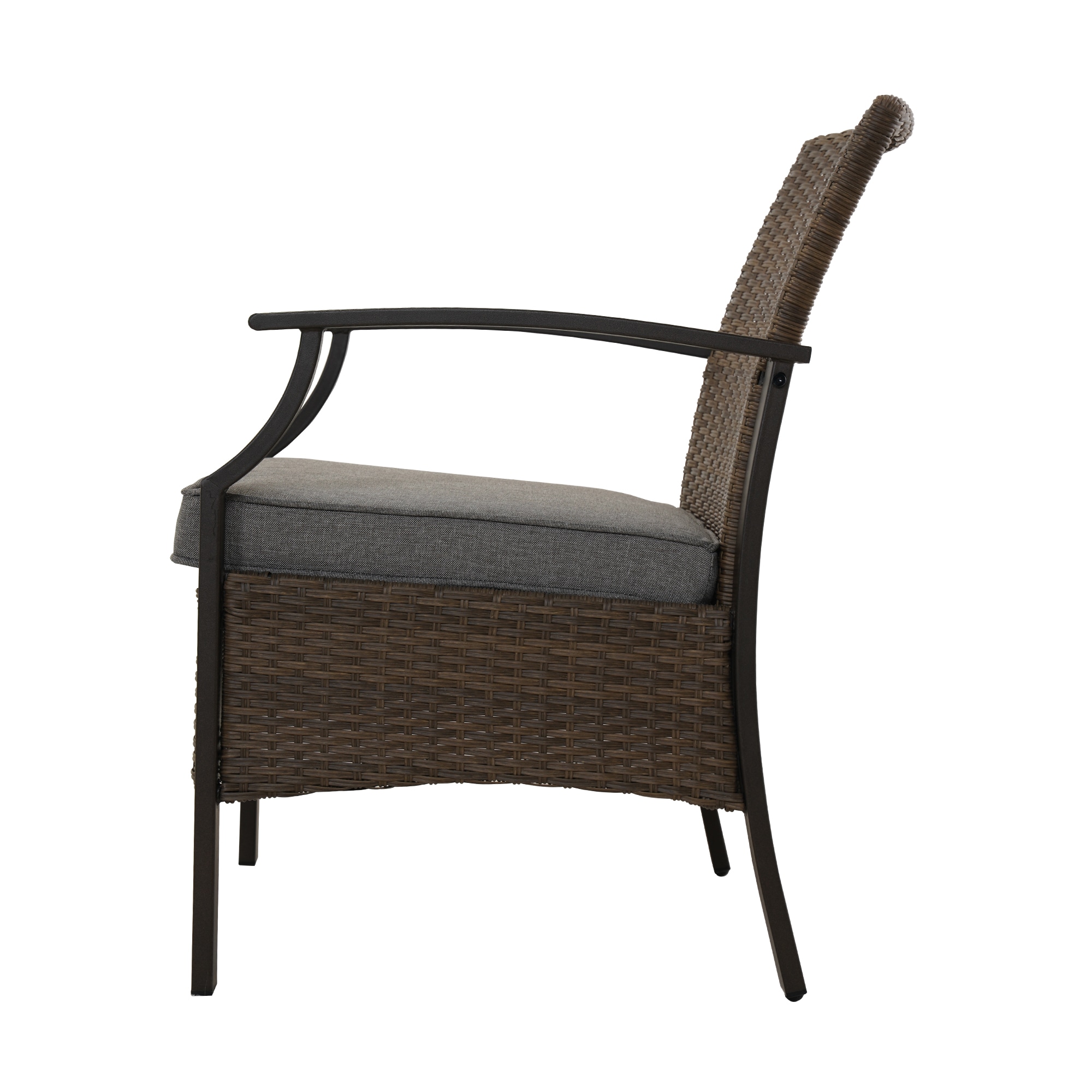 Upland 3 -Piece Wicker Gray Patio Conversation Set - Image 2