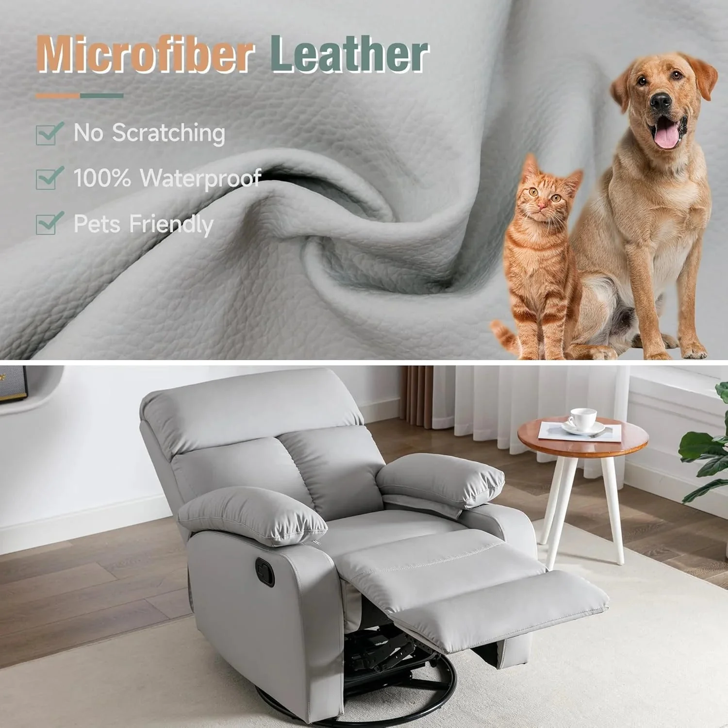 Small Swivel Rocker Recliner Chair for Compact Spaces - Image 51