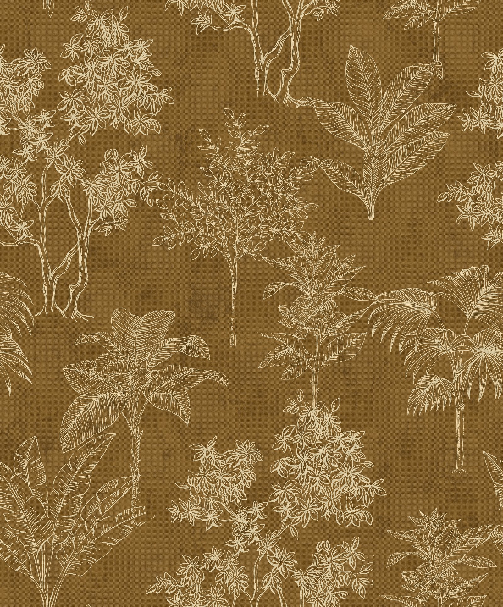 Galerie Zen Floating Foliage Gold Wallpaper DWP0361-04