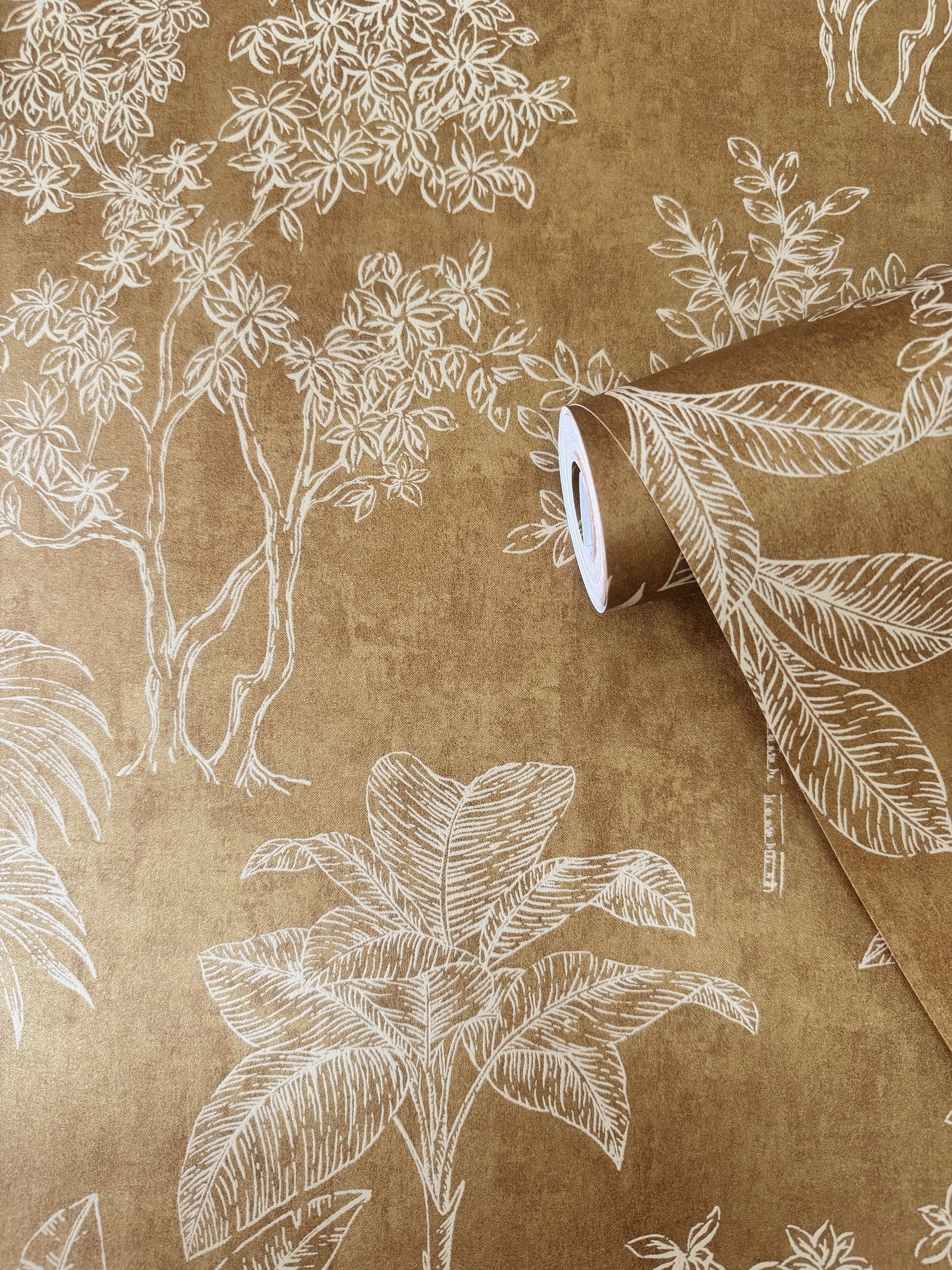 Galerie Zen Floating Foliage Gold Wallpaper DWP0361-04 - Image 2