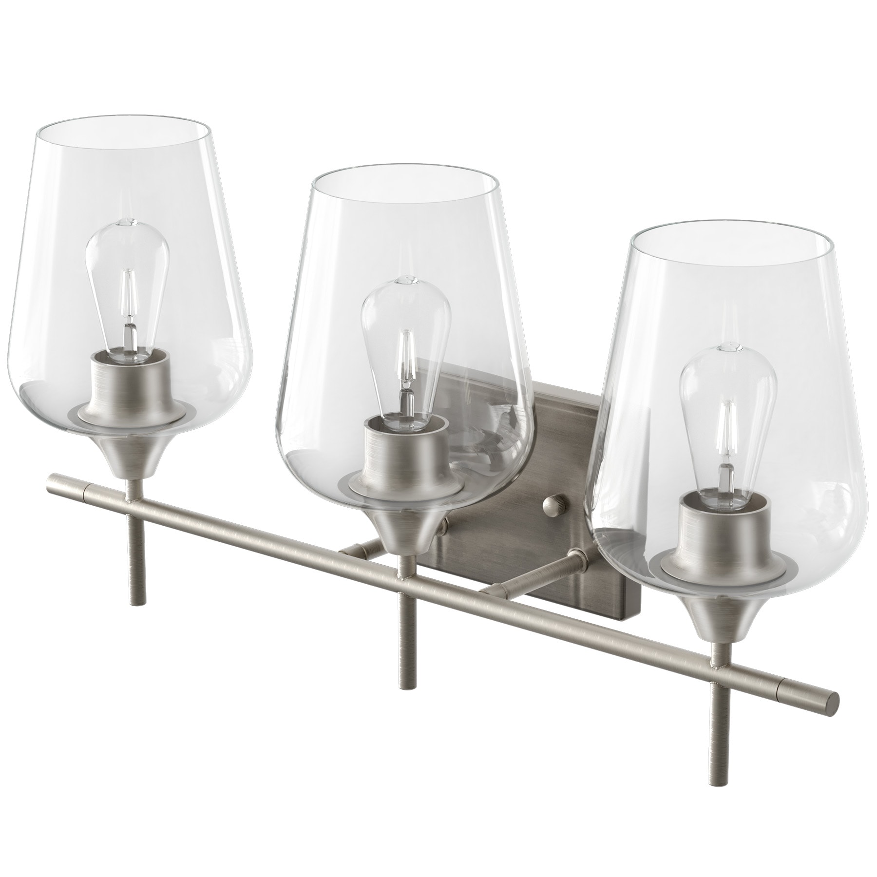 CO-Z 7.2-in 3 Light Brushed Nickel Modern/contemporary Bathroom Vanity light - Image 3