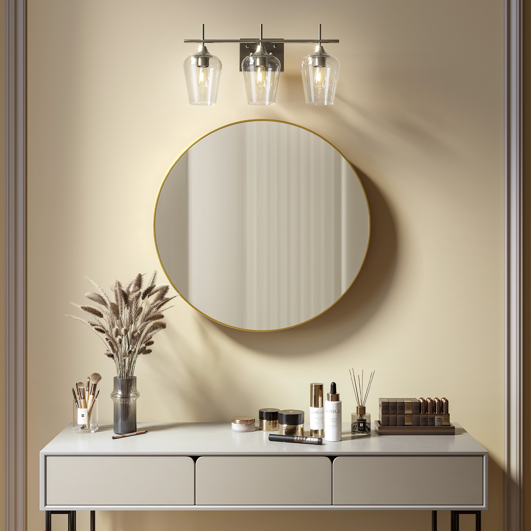 CO-Z 7.2-in 3 Light Brushed Nickel Modern/contemporary Bathroom Vanity light - Image 5