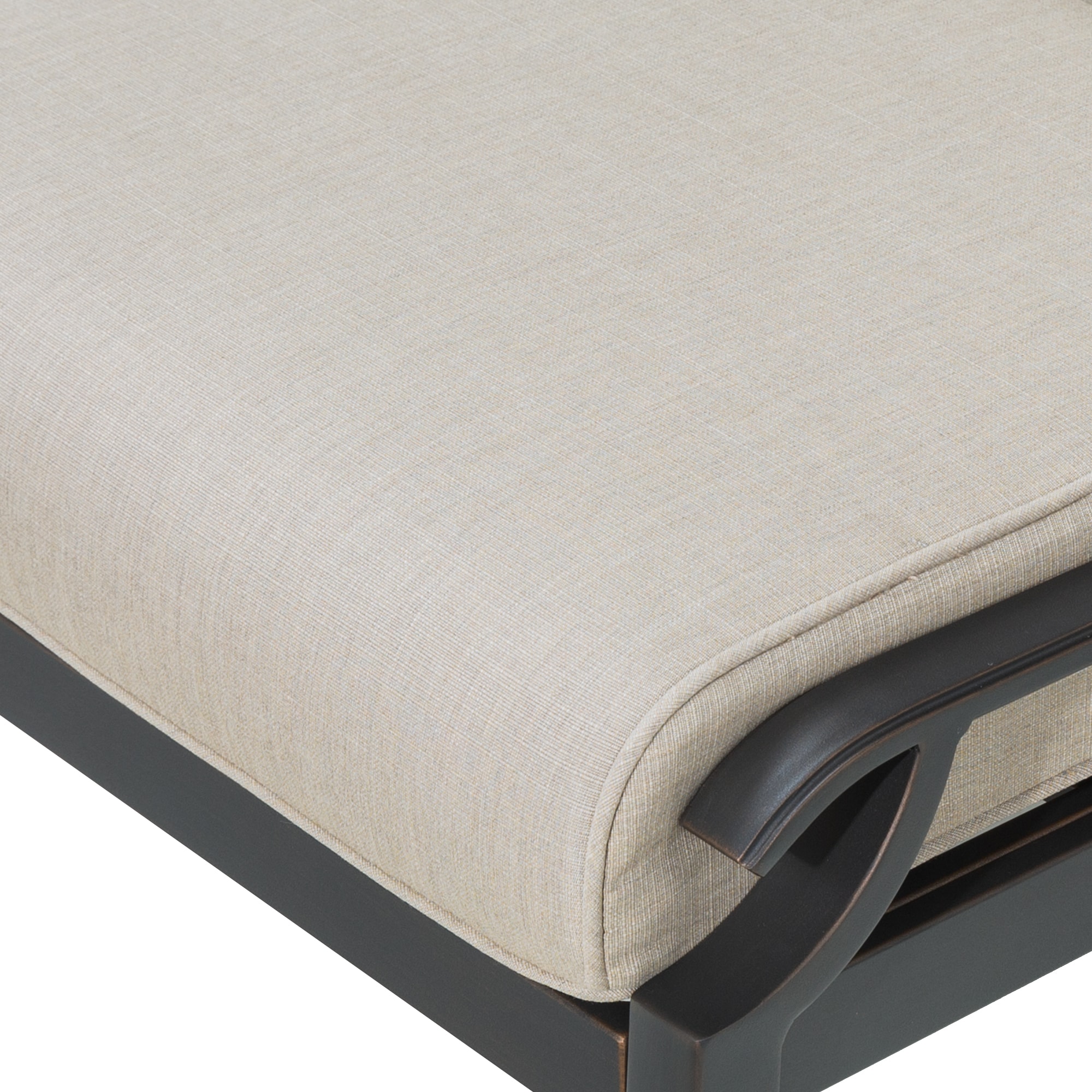 PEAK HOME FURNISHINGS Tamarin black Aluminum Ottoman - Image 4