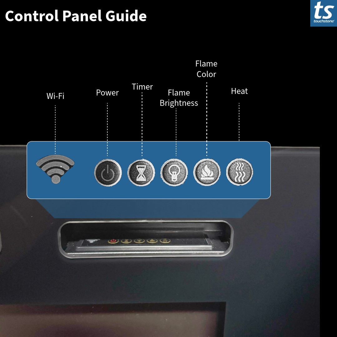 Touchstone 40-in W The Sideline Black Wall mount Fan-forced with Remote Control Included - Image 3