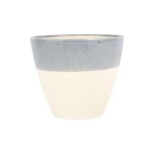 VIETRI Viva Garden Light Gray Reactive Large Cachepot