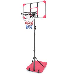 LOVMOR Portable Basketball Goal 67ft 28 Backboard Wheels Teens Youth Indoor Outdoor