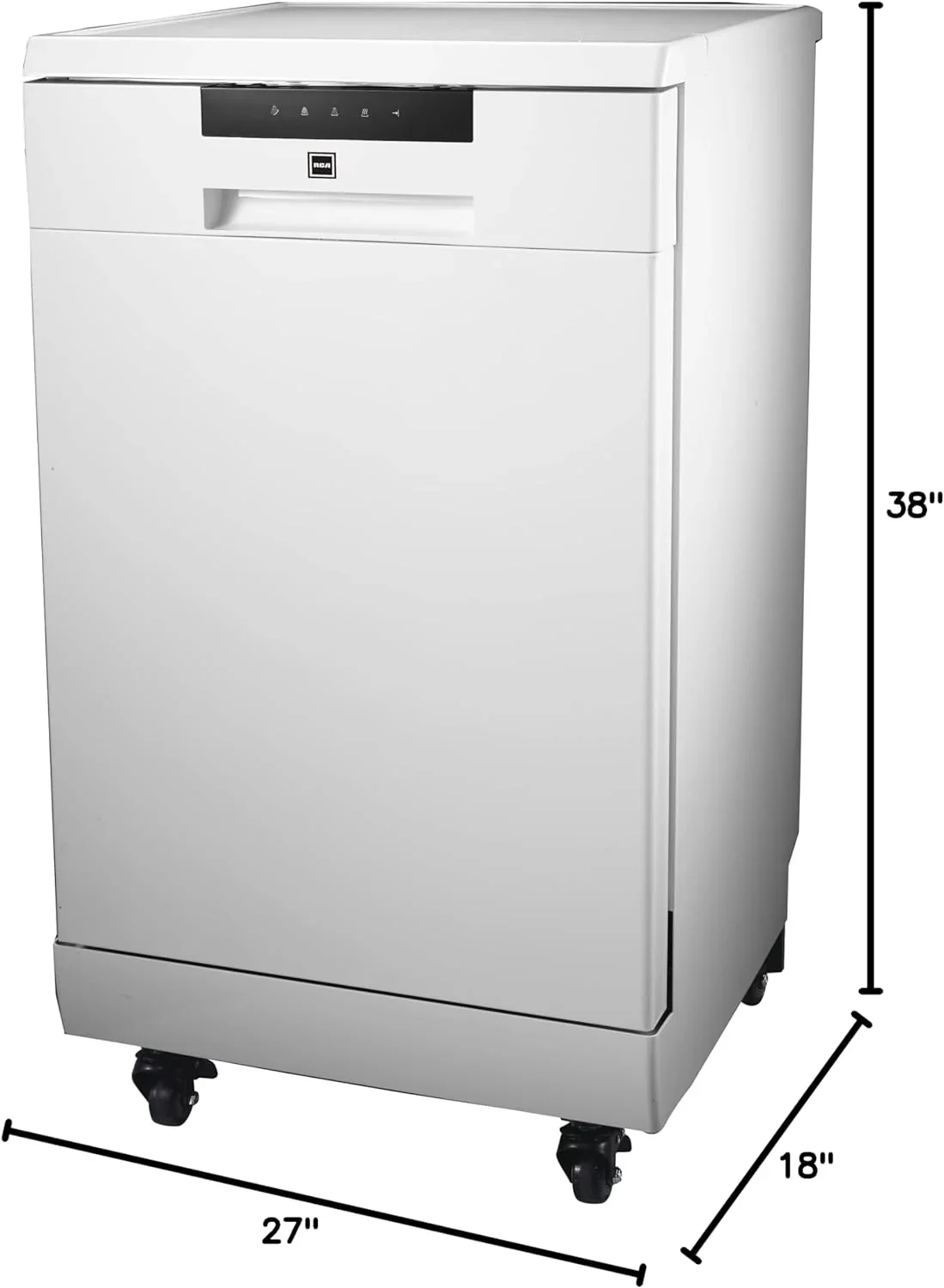 Portable Dishwasher, 18in Wide, 8 Place Settings Capacity, White - Image 7