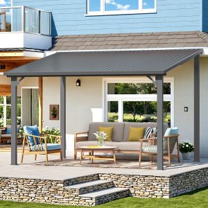 AECOJOY  12'x8' Pergola Hardtop Outdoor Gazebo