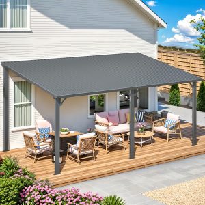 AECOJOY 16'x10' Pergola Hardtop Outdoor Gazebo