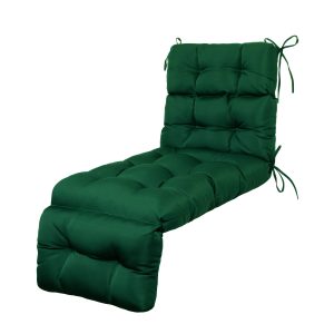 Artplan Outdoor Chasie Lounge Tufted Thick Cushion with Ties-Replacement Wicker Chair Cushion for Paito Fruniture-72x22x4inches All Weather