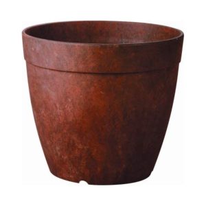 Novelty Manufacturing ArtStone Round Dolce Planter- Rust- 12in