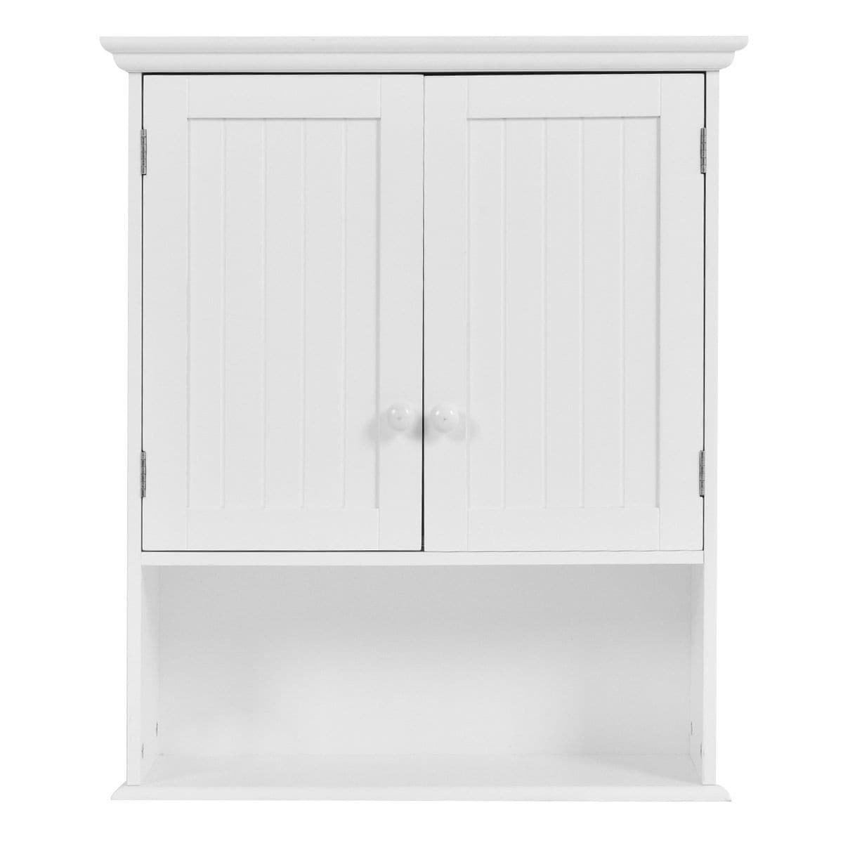 Slickblue Wall Mounted Storage Cabinet - 8 x 24 x 20 With White Finish For Bathroom or Living room