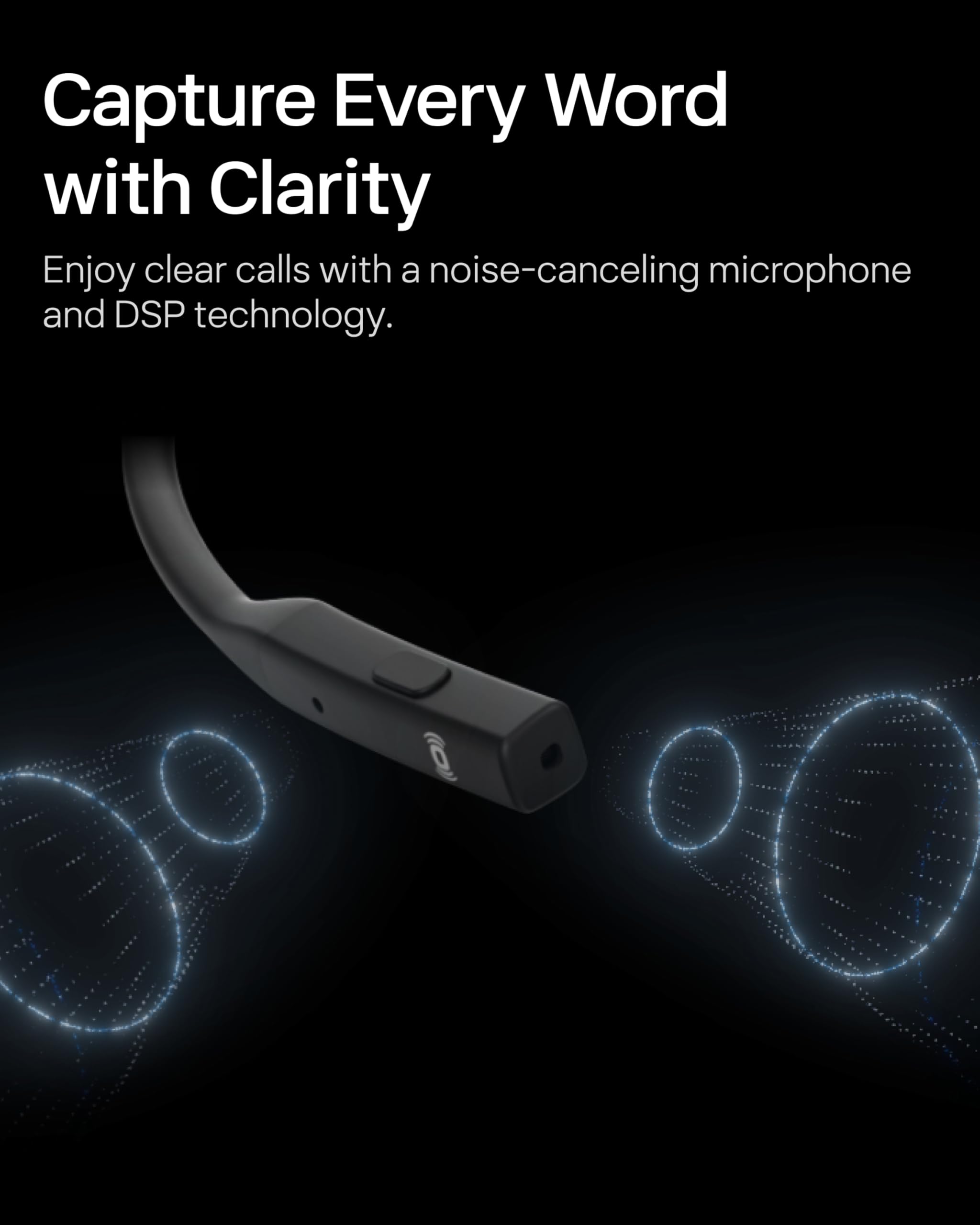 SHOKZ OpenComm2 Open-Ear Bluetooth Headset, Noise-Canceling Mic Bone Conduction Headphones;Mute Button for Work Calls and Meetings; PC and Mac Compatible;16-Hour Battery Life & Quick Charge - Image 4