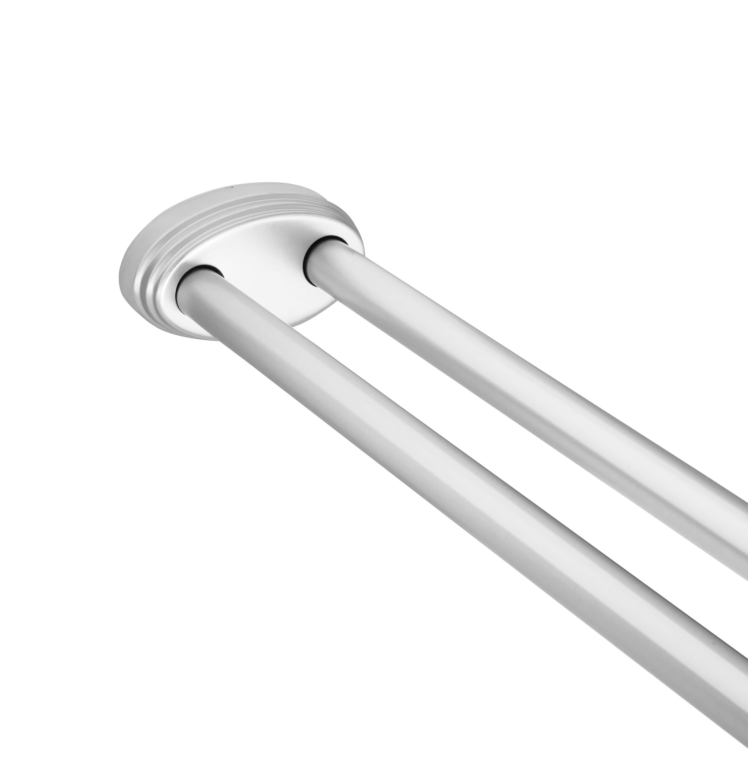 Utopia Alley Rustproof Aluminum Double L Shaped Shower Curtain Rod 72in L x 31.7in W with 24 Shower Hooks included and Ceiling Support Wall Mounted Chrome - Image 5