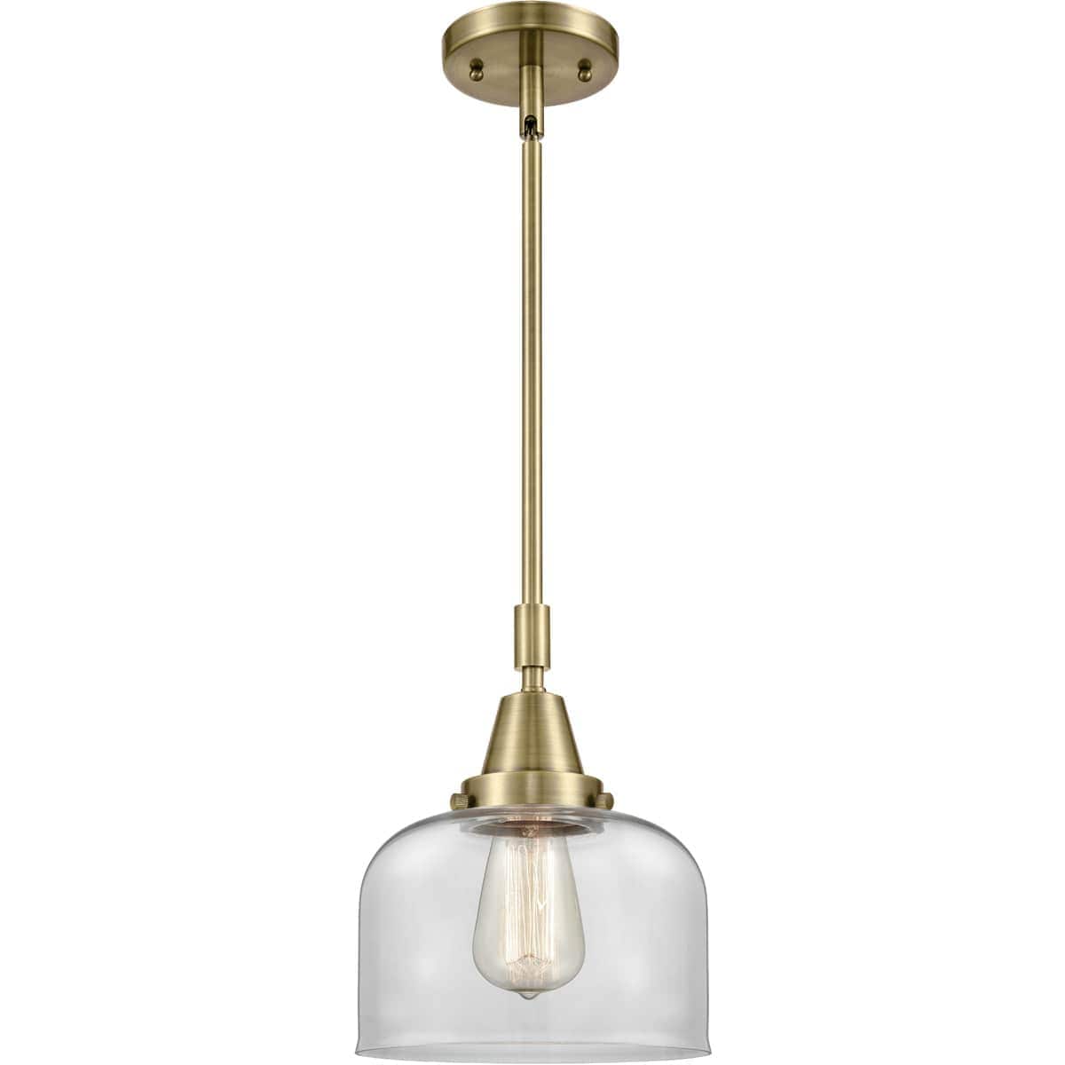 Innovations Lighting 447-1S-AB-G72-L Franklin Restoration X-Large Bell Mini Pendant Antique Brass
