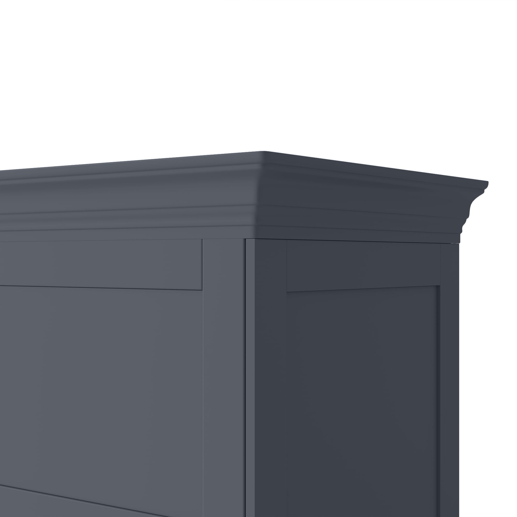 ModernLuxe Assembly Required Farmhouse Freestanding 40inchx18inchx72.6inch Kitchen Pantry 4 Doors Dining Storage Cabinet with Pullout Trays Drawers and Cake Pan Storage Organizer Grey - Image 16