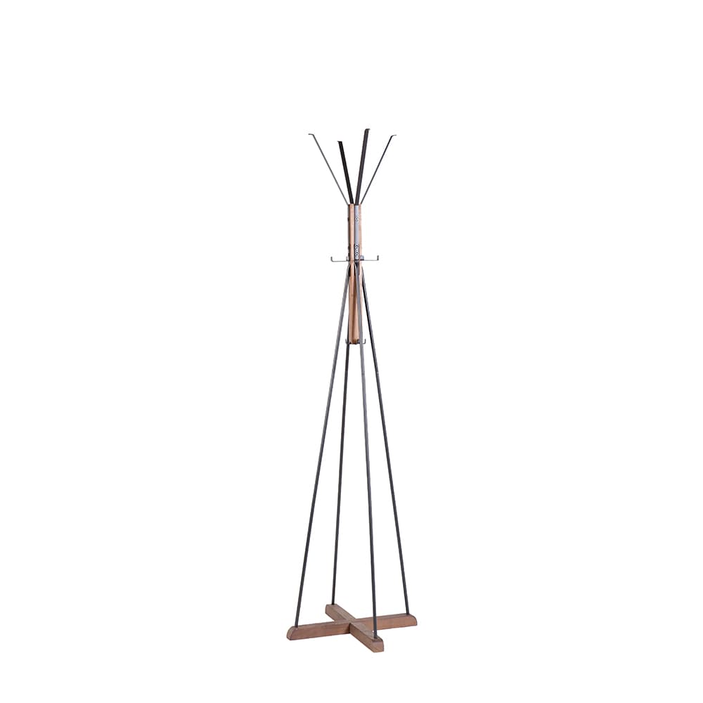 Watnature Reclaimed Wood and Metal Freestanding Coat Rack Hooks Bedroom Living Room Decor - Image 4