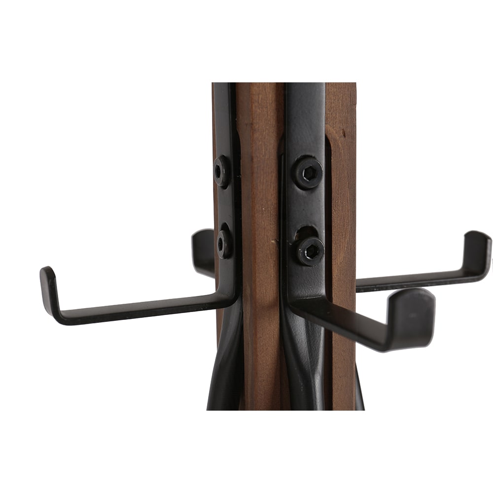 Watnature Reclaimed Wood and Metal Freestanding Coat Rack Hooks Bedroom Living Room Decor - Image 9