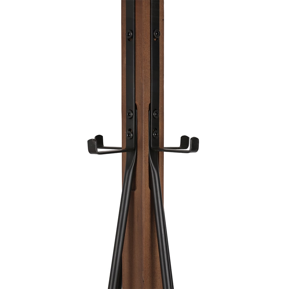 Watnature Reclaimed Wood and Metal Freestanding Coat Rack Hooks Bedroom Living Room Decor - Image 6
