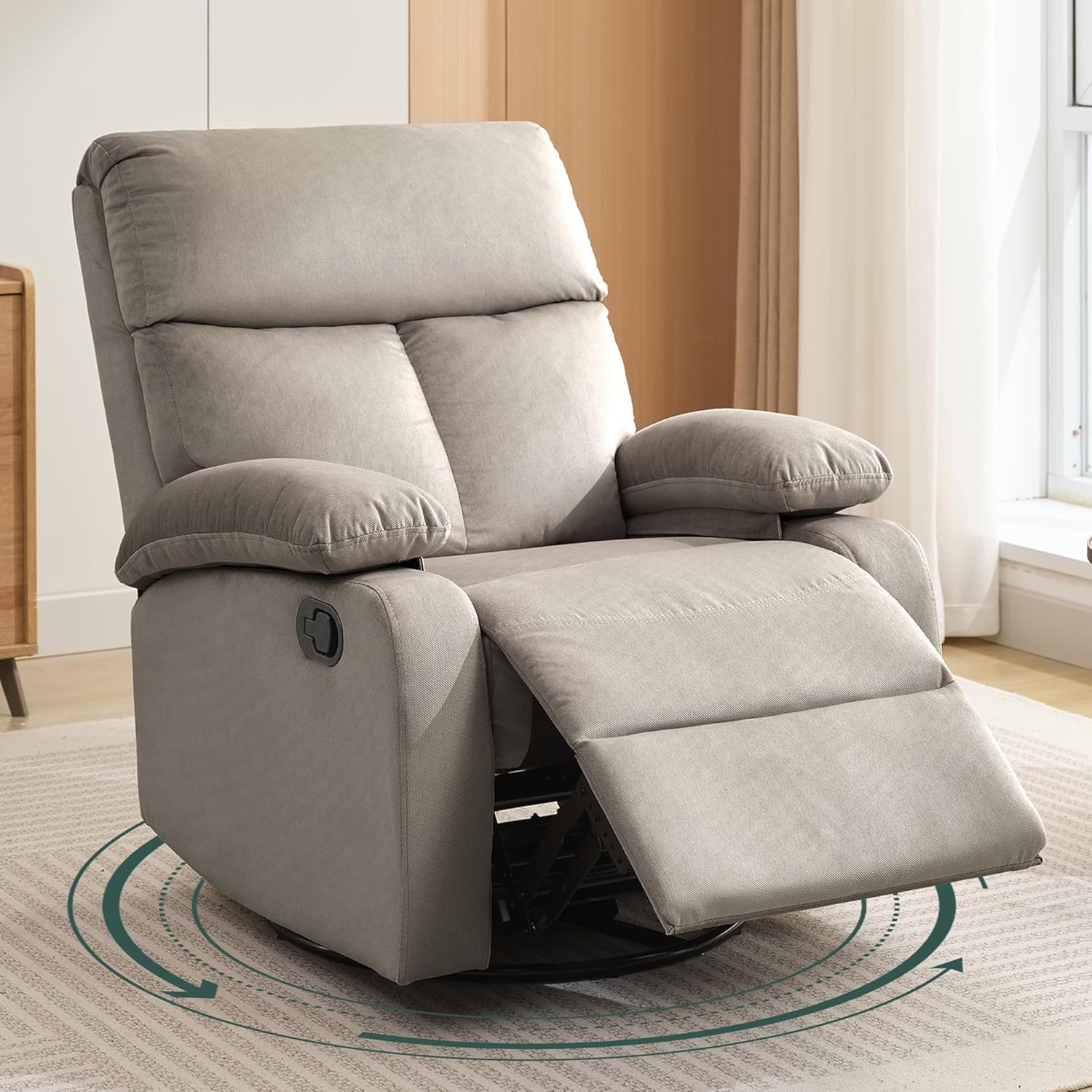 Small Swivel Rocker Recliner Chair for Compact Spaces - Image 5